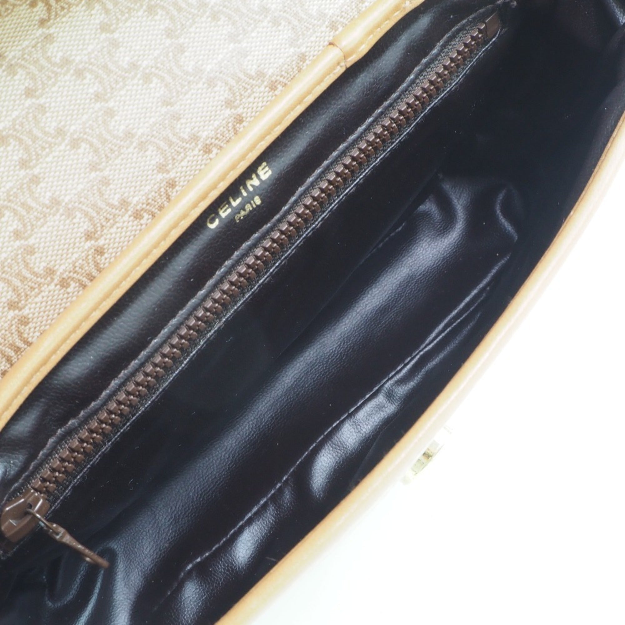 Celine Macadam Beige Pvc Shoulder Bag (Pre-Owned)