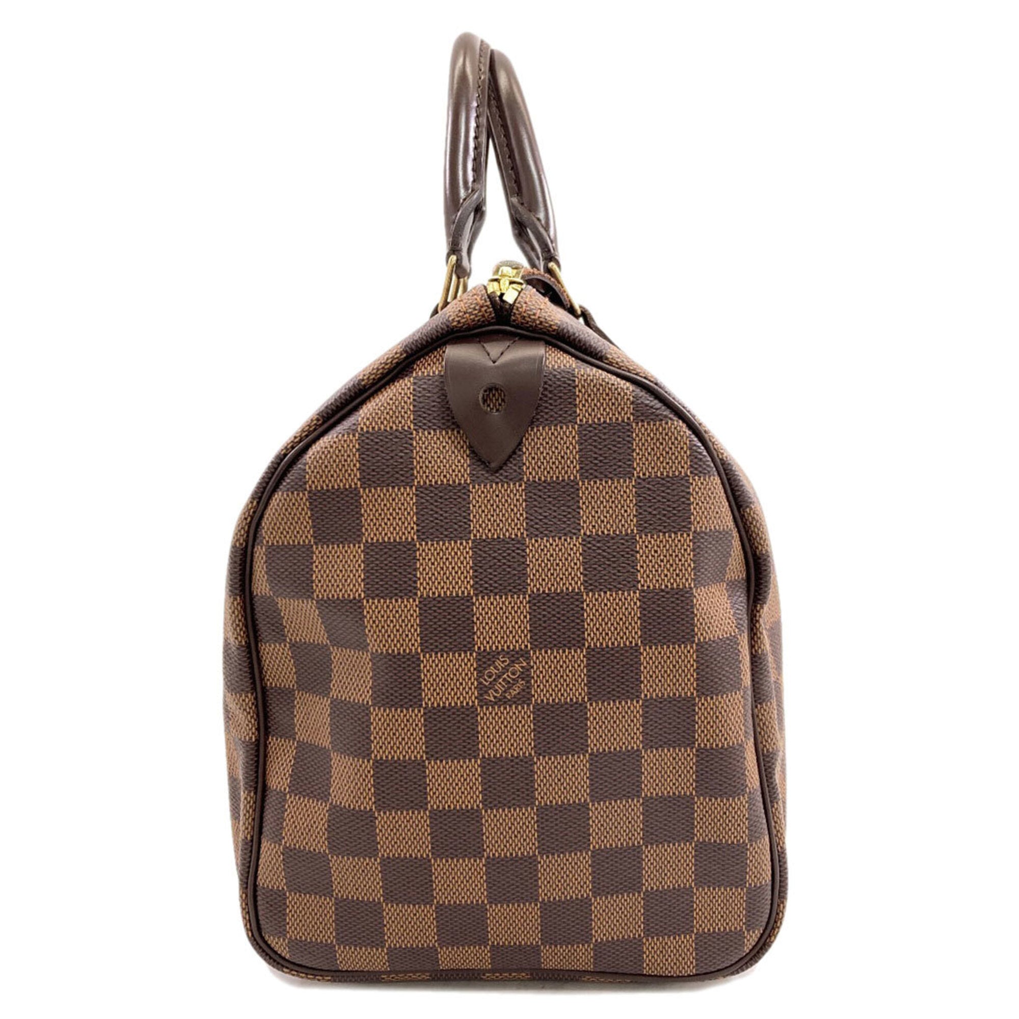 Louis Vuitton Damier Canvas Ebene Damier Canvas Boston Bag (Pre-Owned)