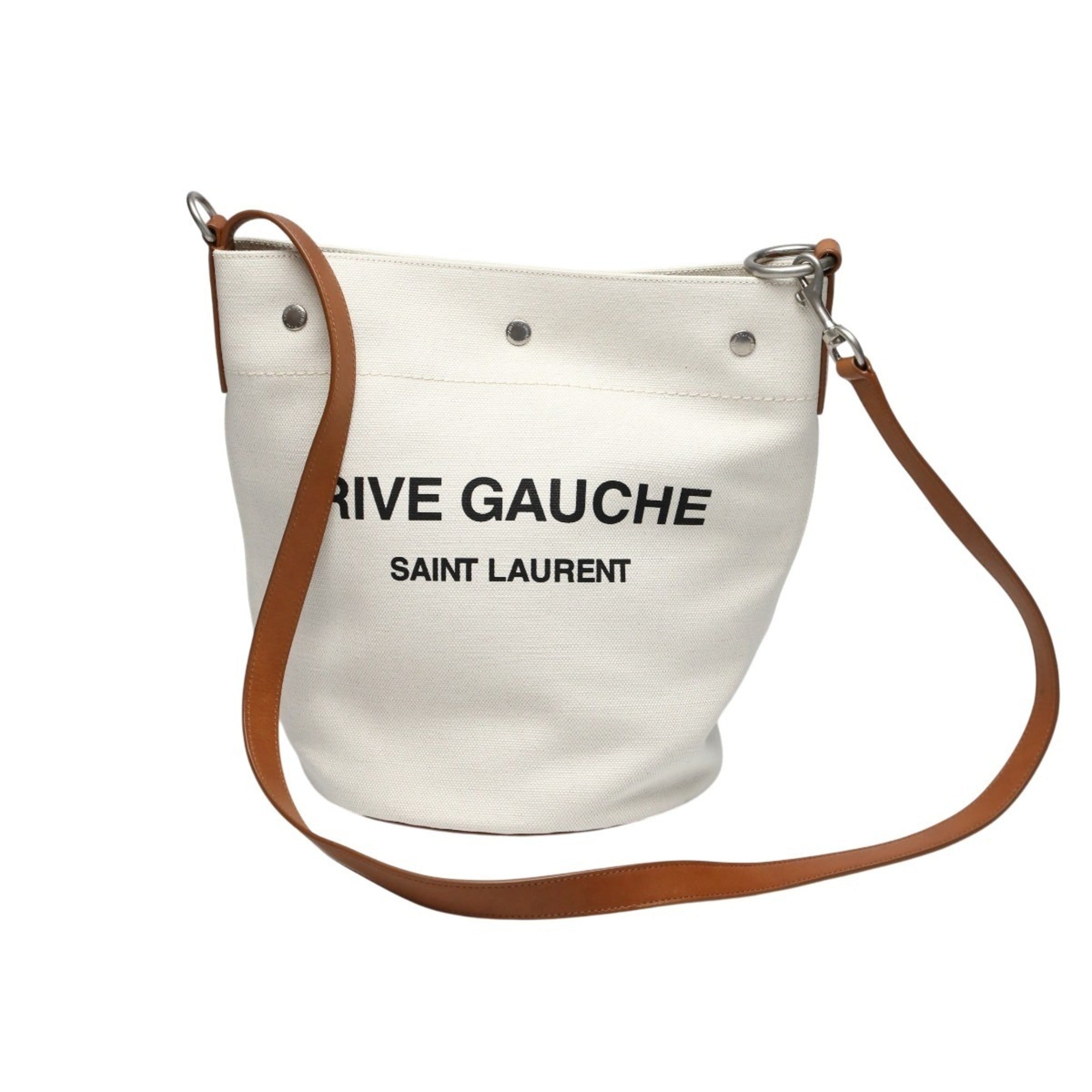 Yves Saint Laurent Brown Canvas Shoulder Bag (Pre-Owned)