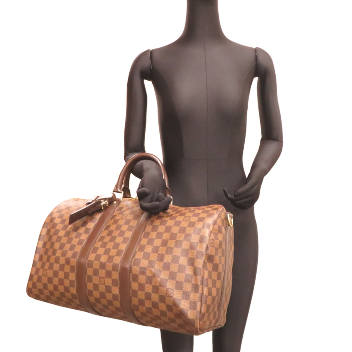 Louis Vuitton Brown Damier Canvas Boston Bag (Pre-Owned)