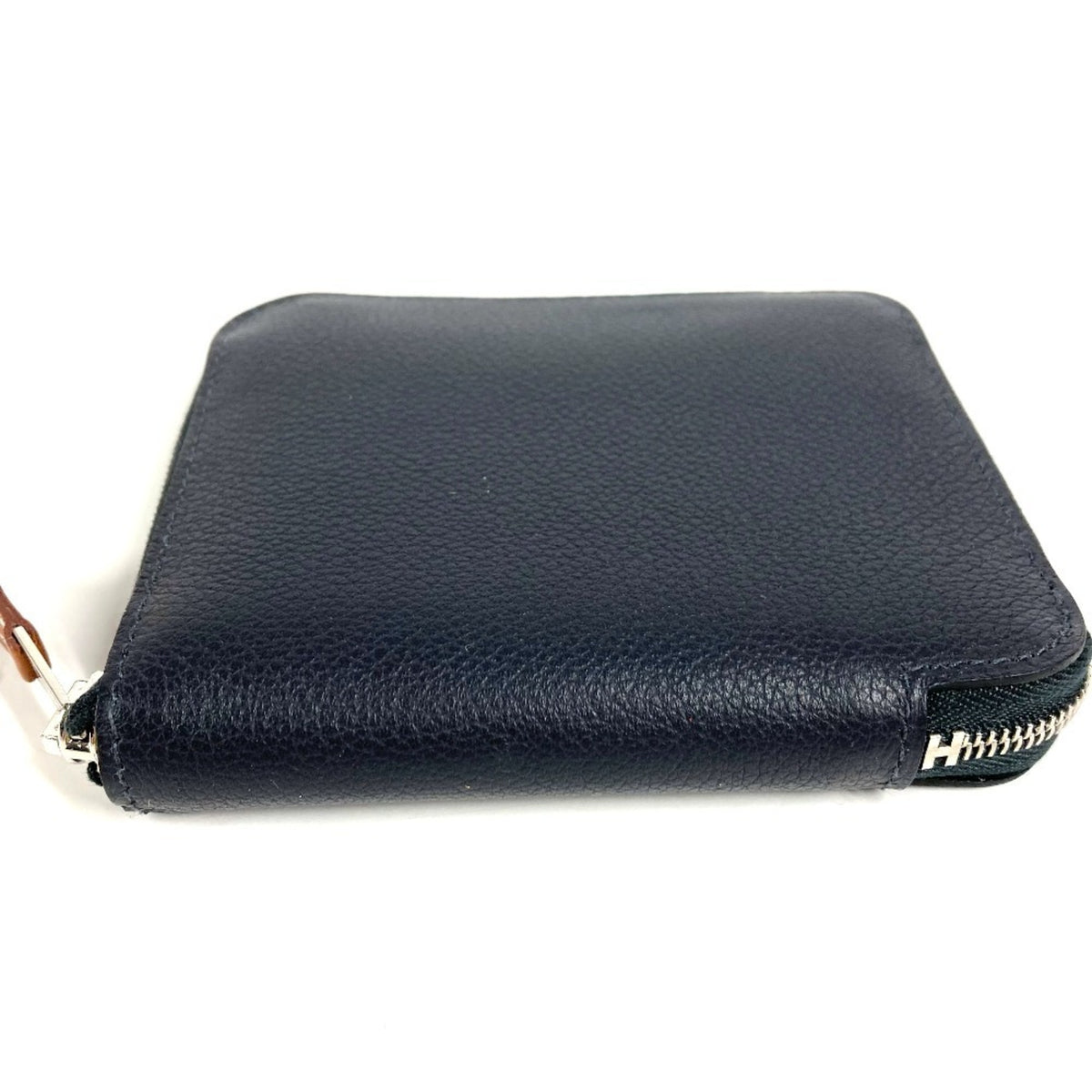 Hermes Navy Leather Coin Purse/Coin Case (Pre-Owned)
