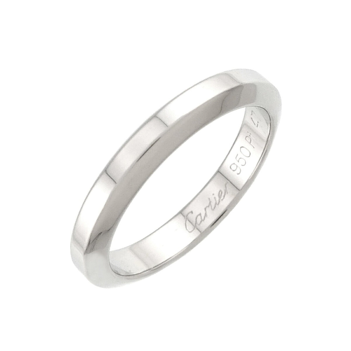 Cartier Platinum Platinum 950 Band Ring (Pre-Owned)