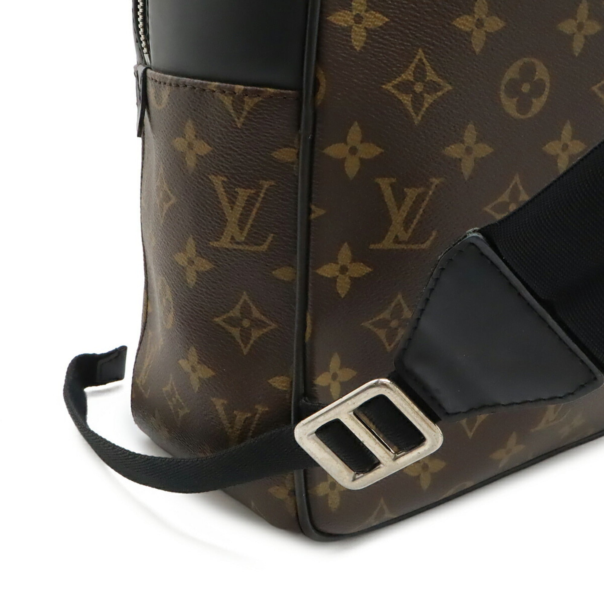 Louis Vuitton Black Brown Monogram Canvas Backpack Shoulder Bag (Pre-Owned)