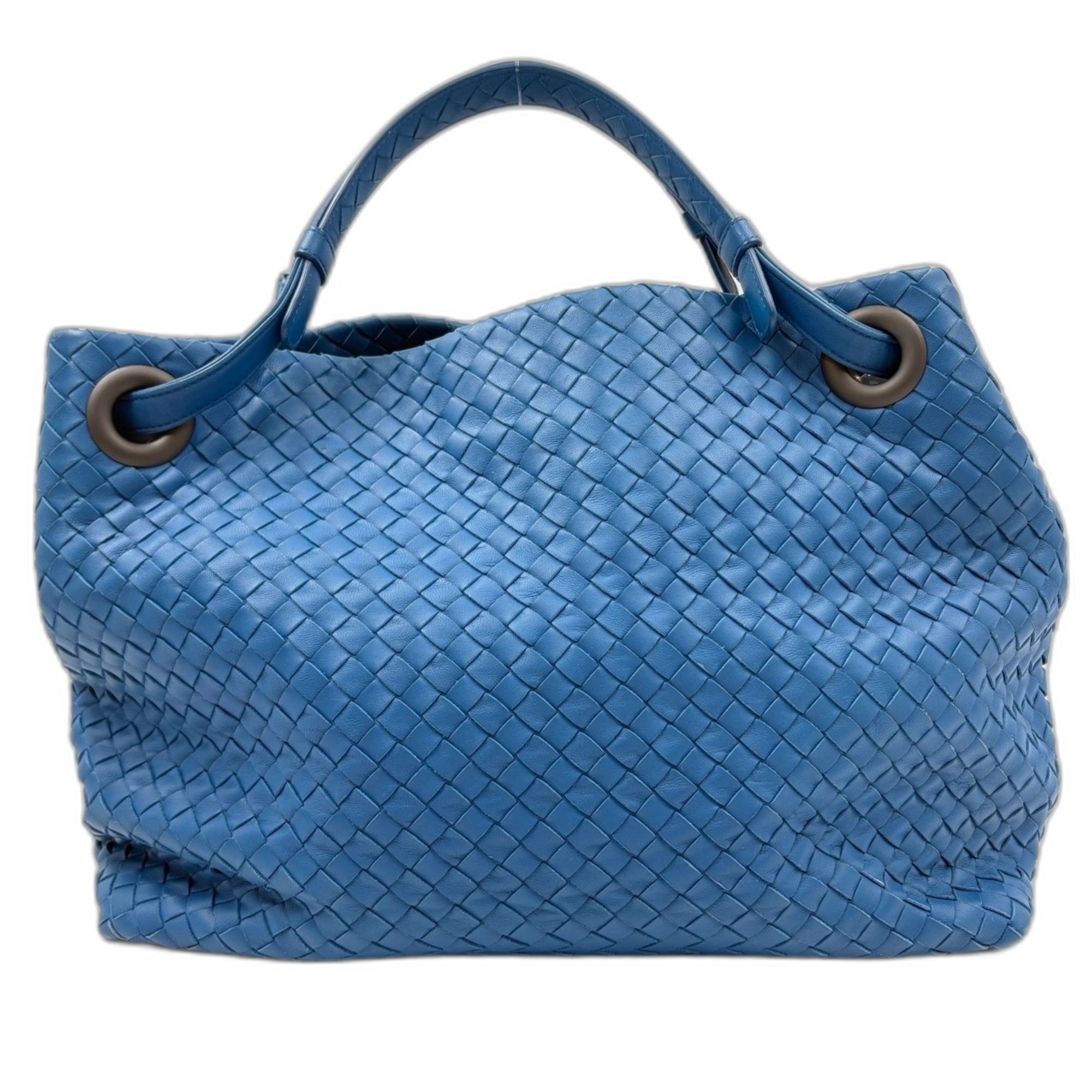 Bottega Veneta Blue Intrecciato Tote Bag (Pre-Owned)