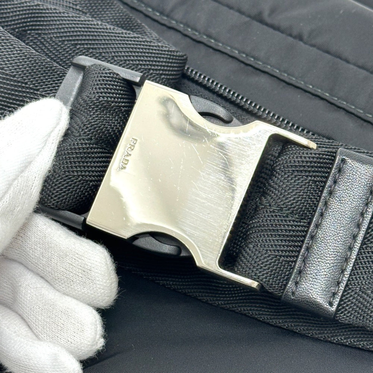 Prada Black Nylon Handbag Sling Bag (Pre-Owned)