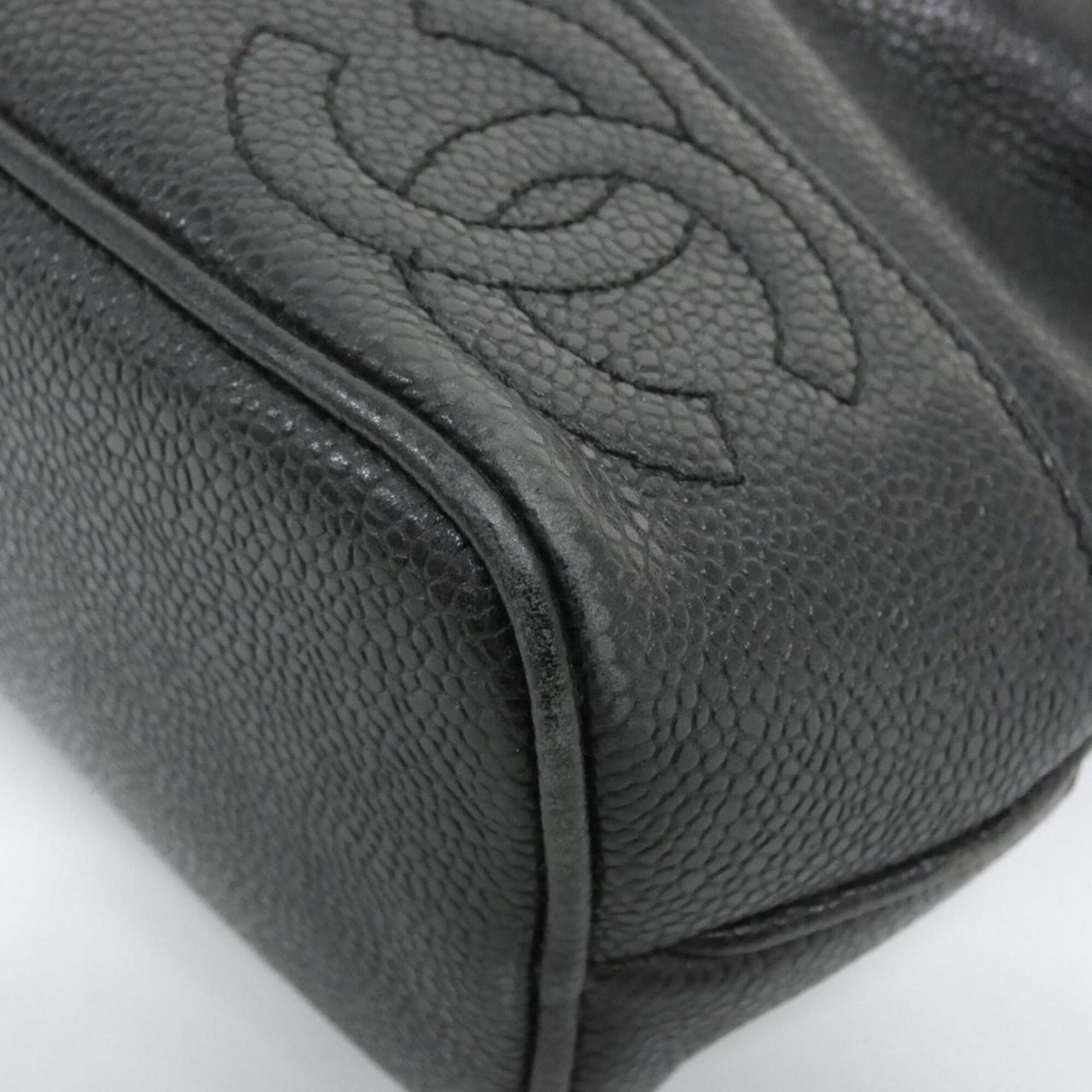 Chanel Black Grained Calfskin Backpack (Pre-Owned)