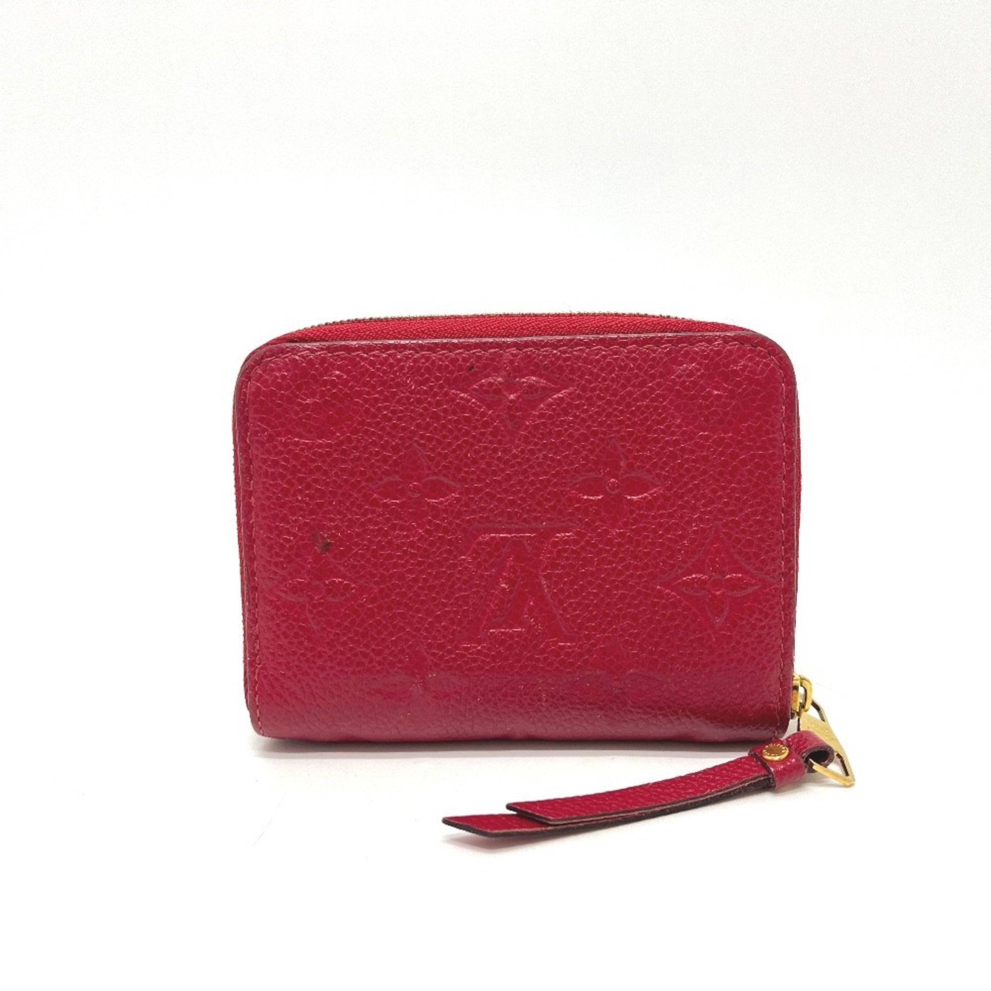 Louis Vuitton Monogram Empreinte Red Color Monogram Empreinte Coin Purse/Coin Case (Pre-Owned)