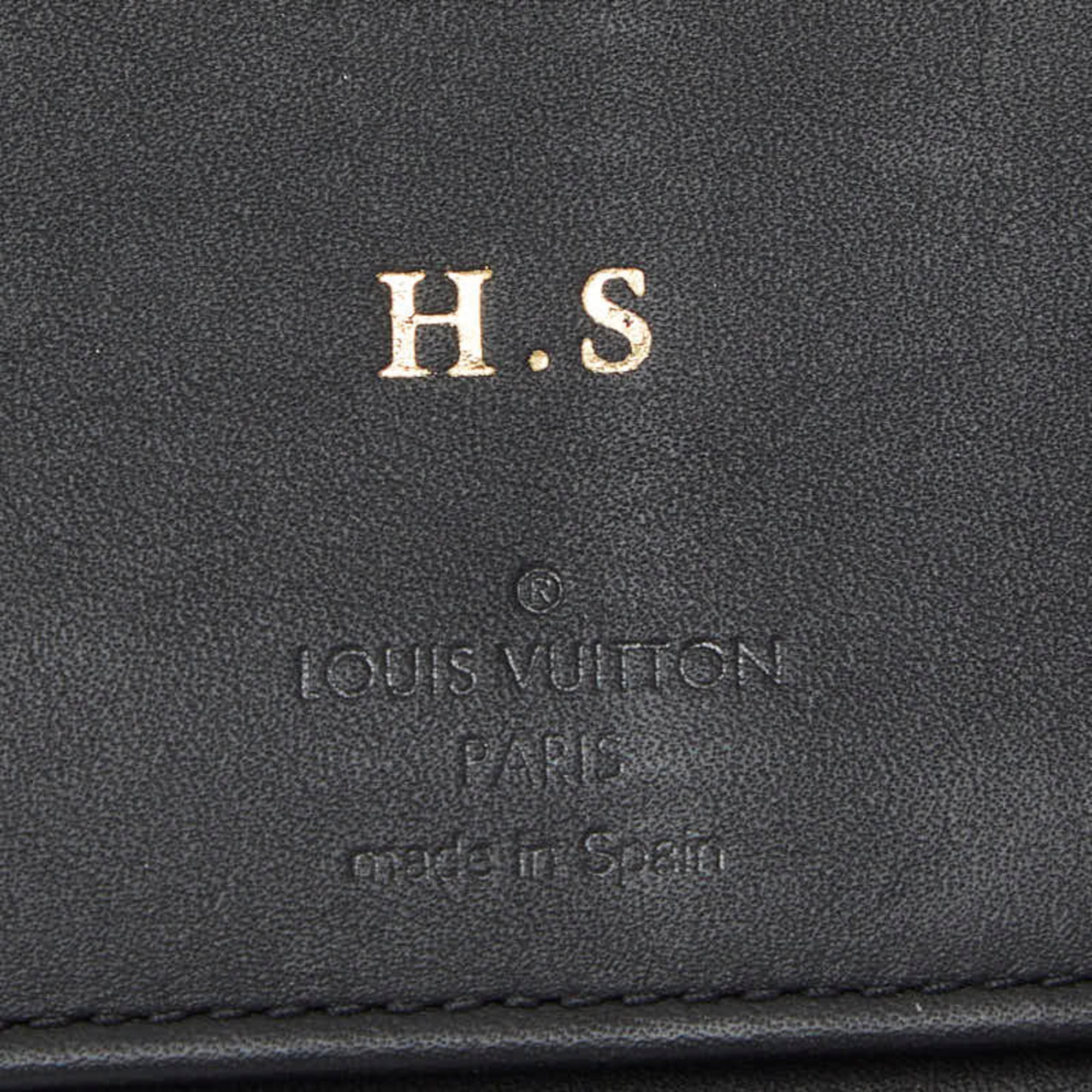 Louis Vuitton Black Onyx Leather Long Wallet (Bi-Fold) (Pre-Owned)