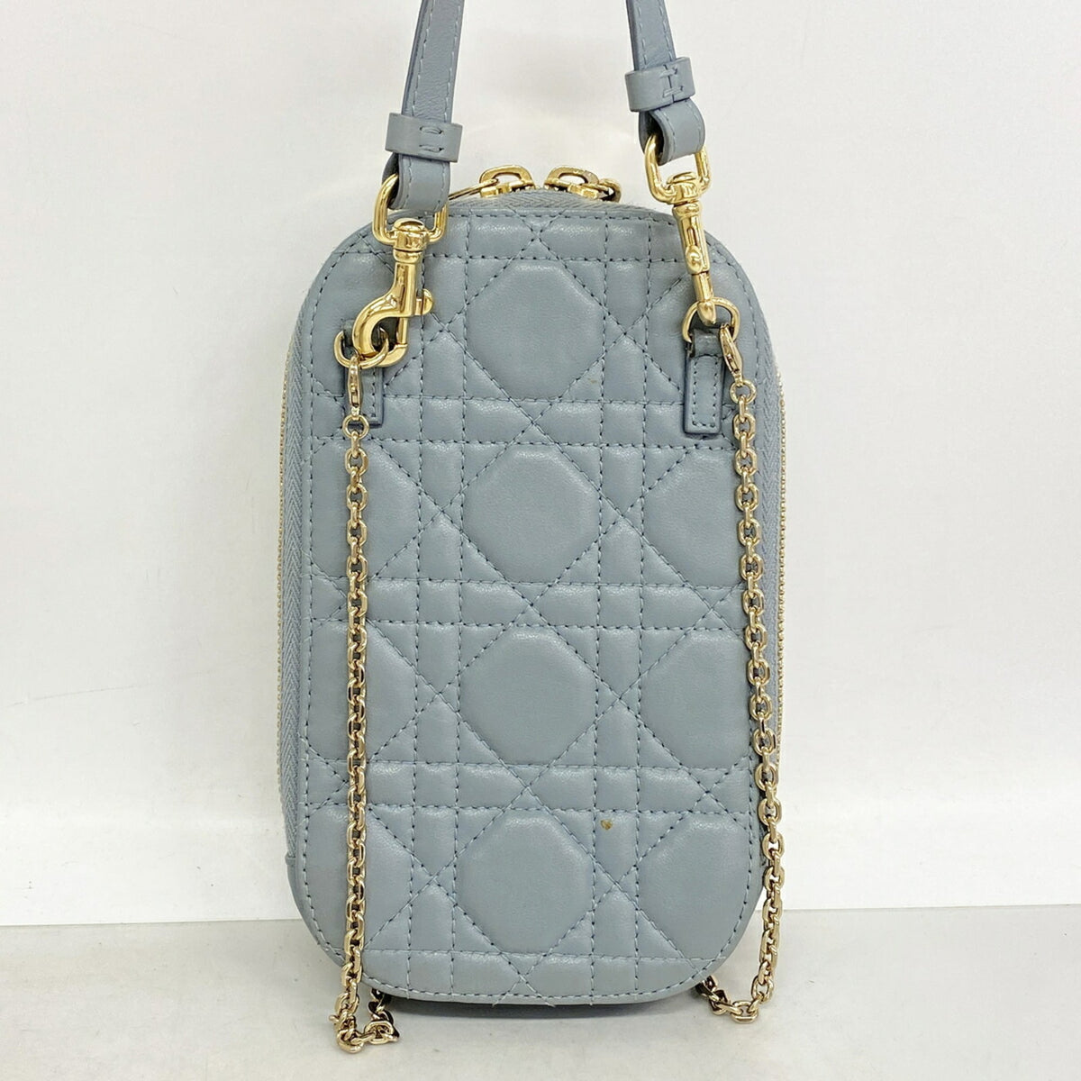 Christian Dior Blue Leather Shoulder Bag (Pre-Owned)