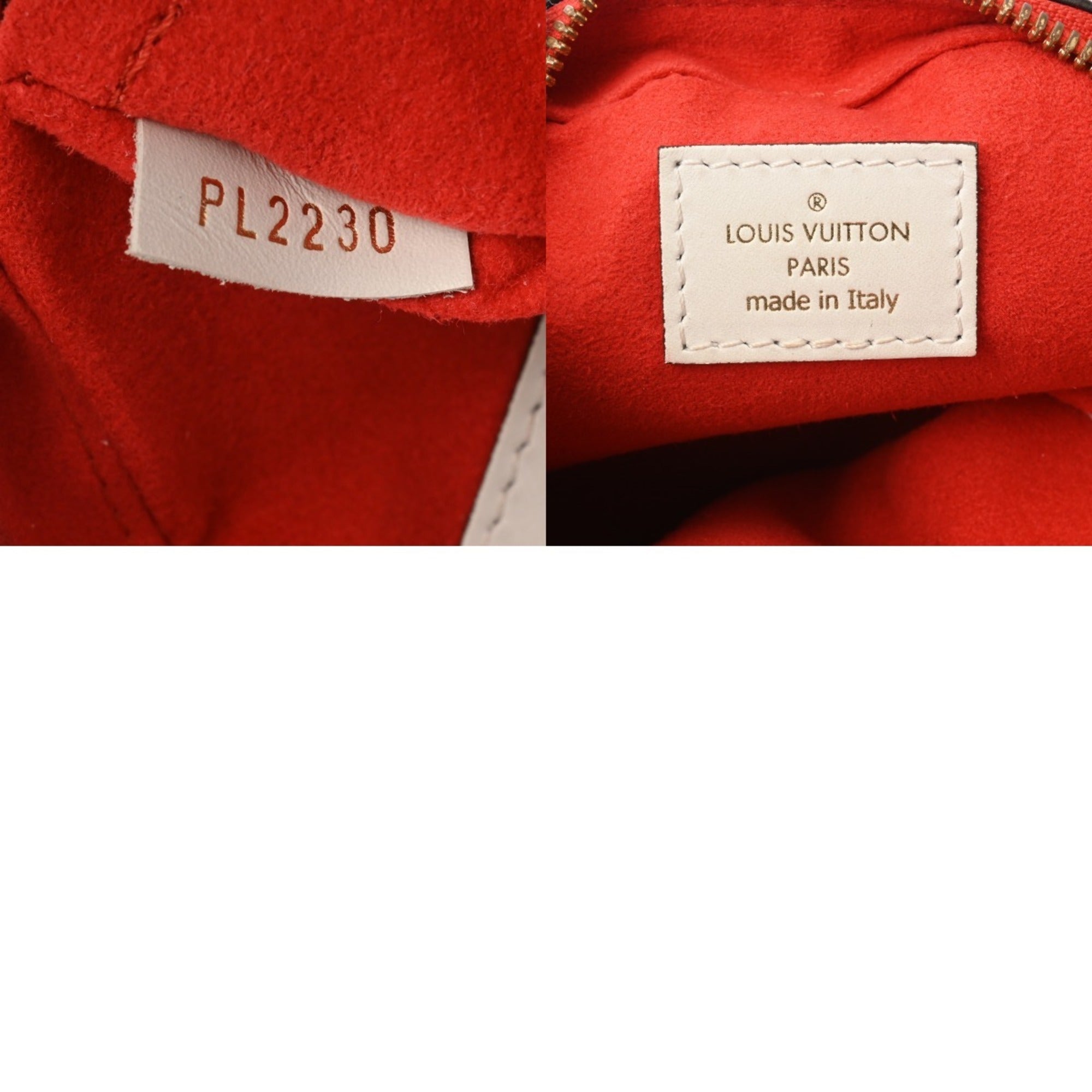 Louis Vuitton Pink Red Color White Leather Shoulder Bag (Pre-Owned)