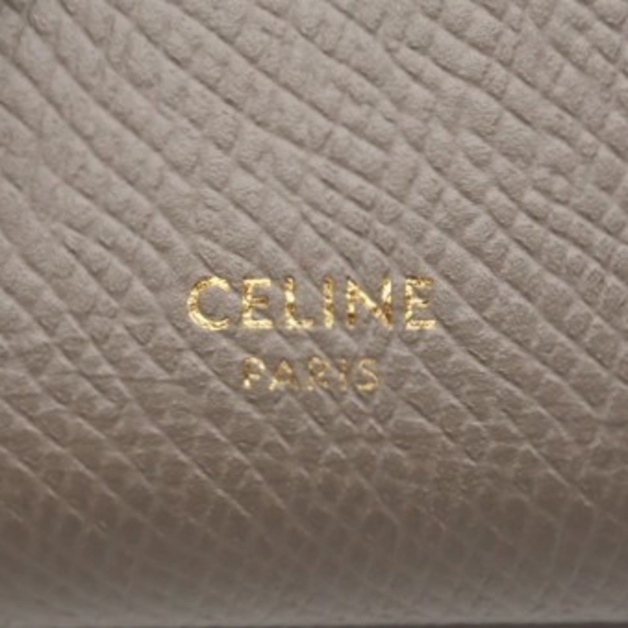 Celine Beige Blue Leather Wallet (Bi-Fold) (Pre-Owned)