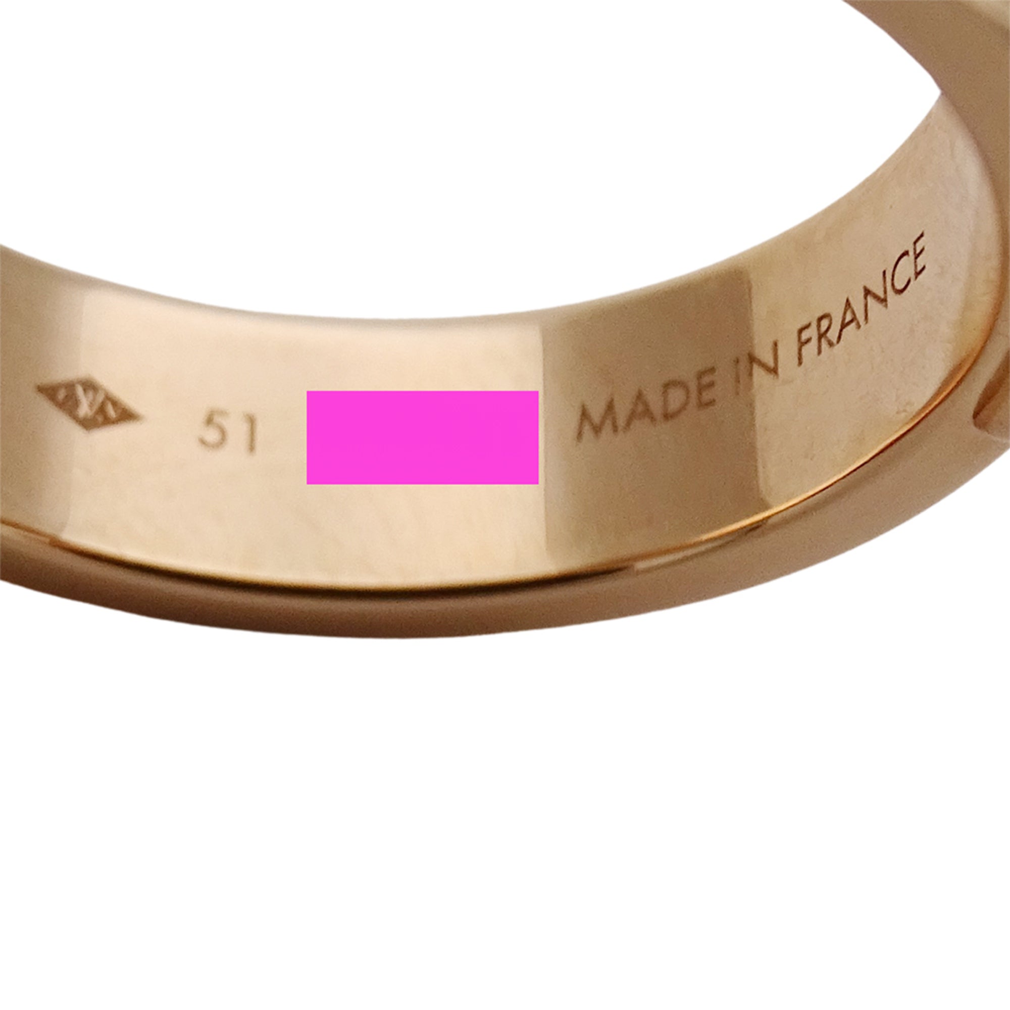 Louis Vuitton Pink Gold Pink Gold (18K) Band Ring (Pre-Owned)