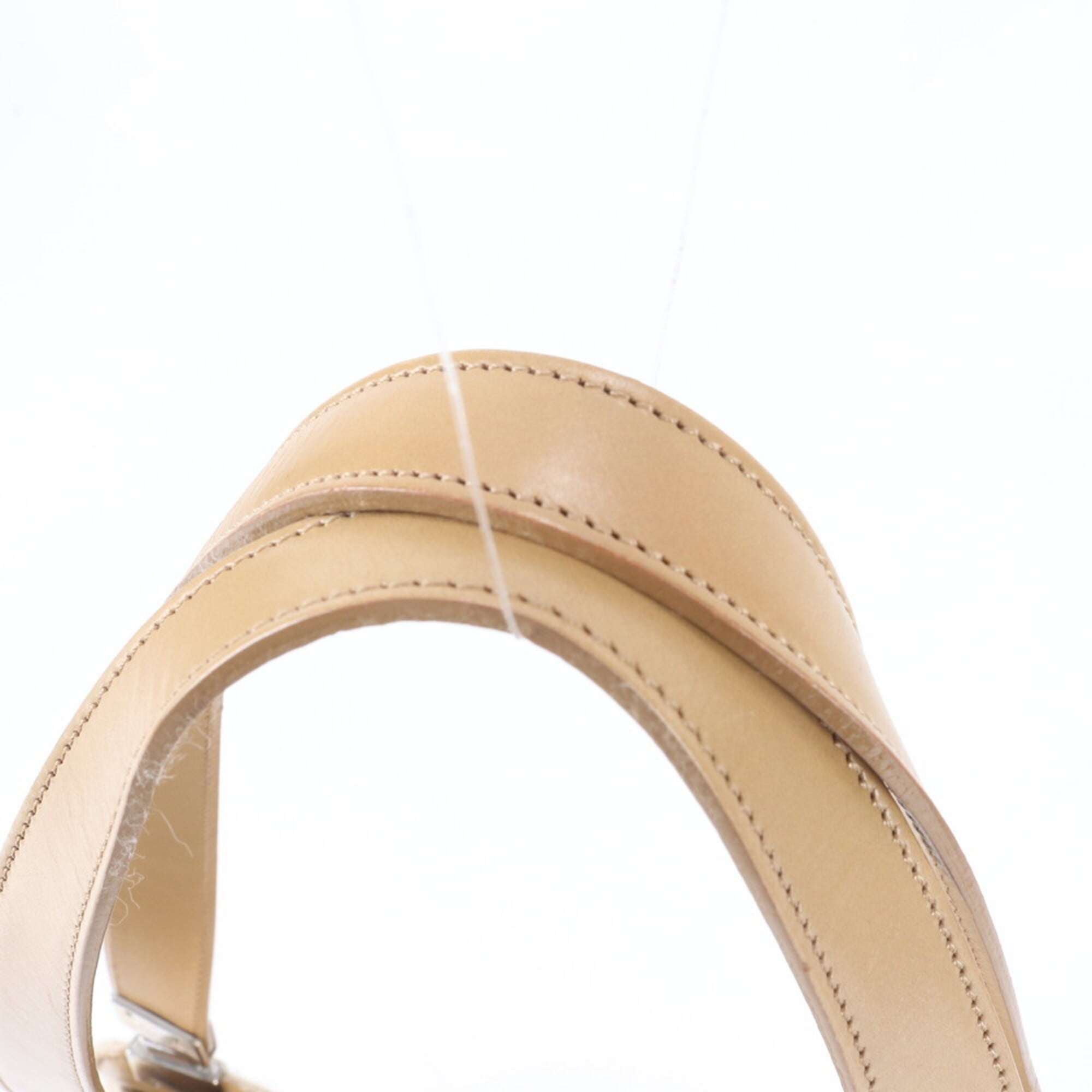 Fendi Zucca Beige Leather Canvas Handbag Shoulder Bag (Pre-Owned)