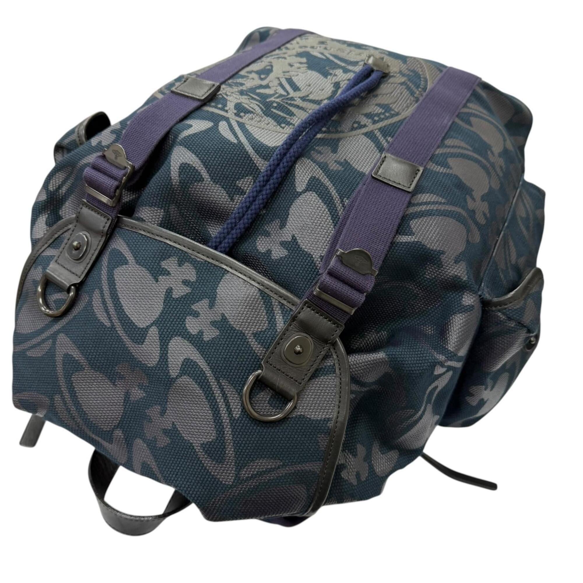 Vivienne Westwood Navy Canvas Leather Backpack (Pre-Owned)