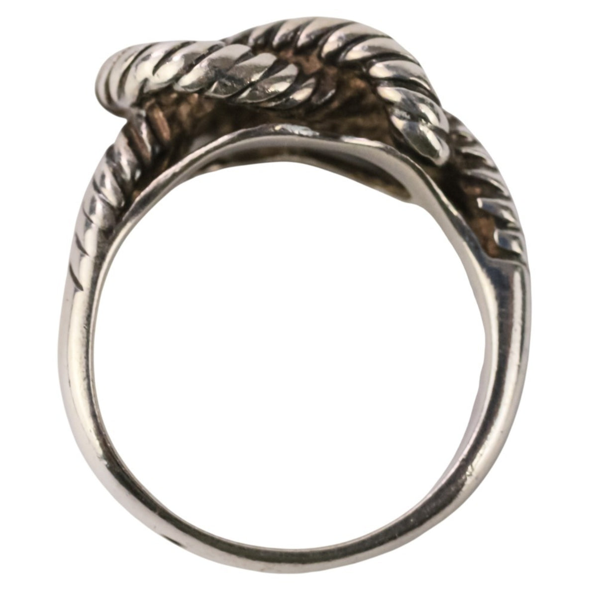 Hermes Silver Silver 925 Band Ring (Pre-Owned)