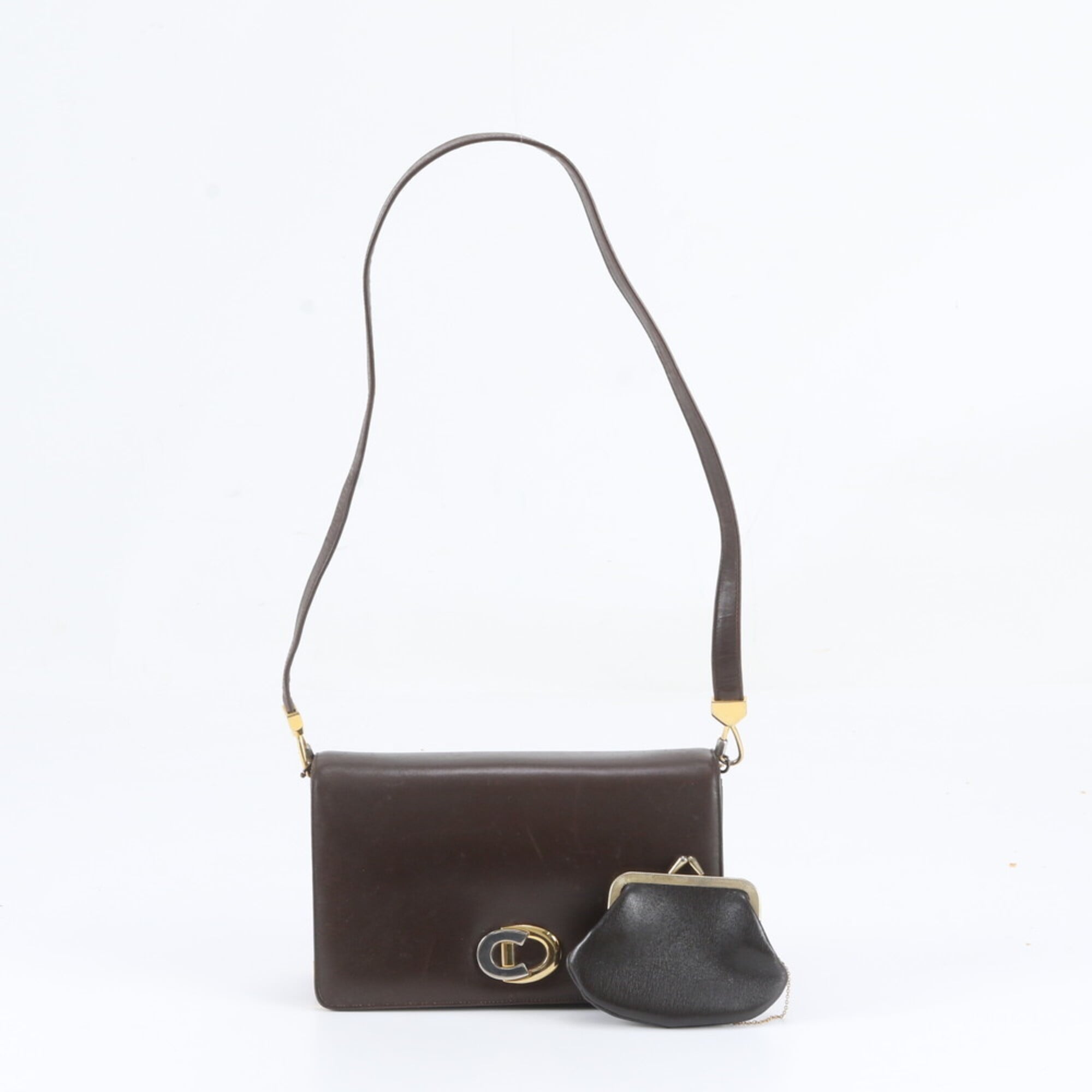 Christian Dior Brown Leather Shoulder Bag Tote Bag (Pre-Owned)