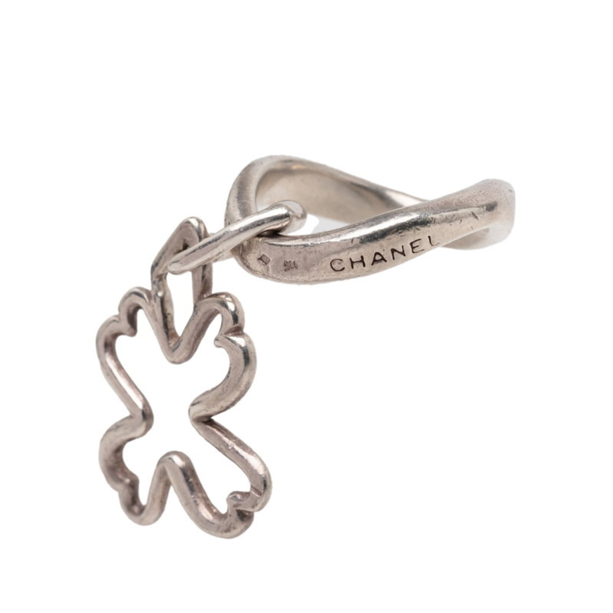 Chanel Silver Metal Band Ring (Pre-Owned)