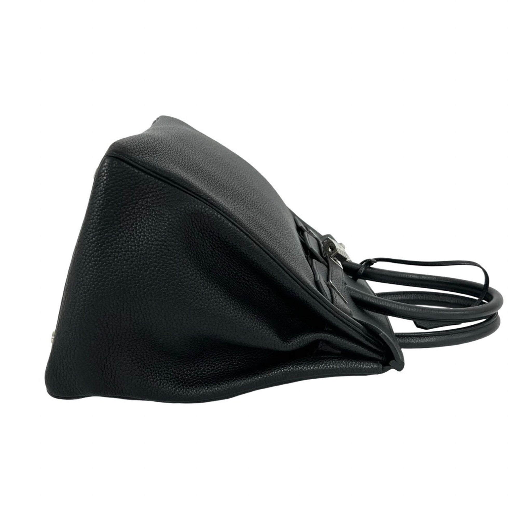 Hermes Black Togo Leather Handbag Tote Bag (Pre-Owned)