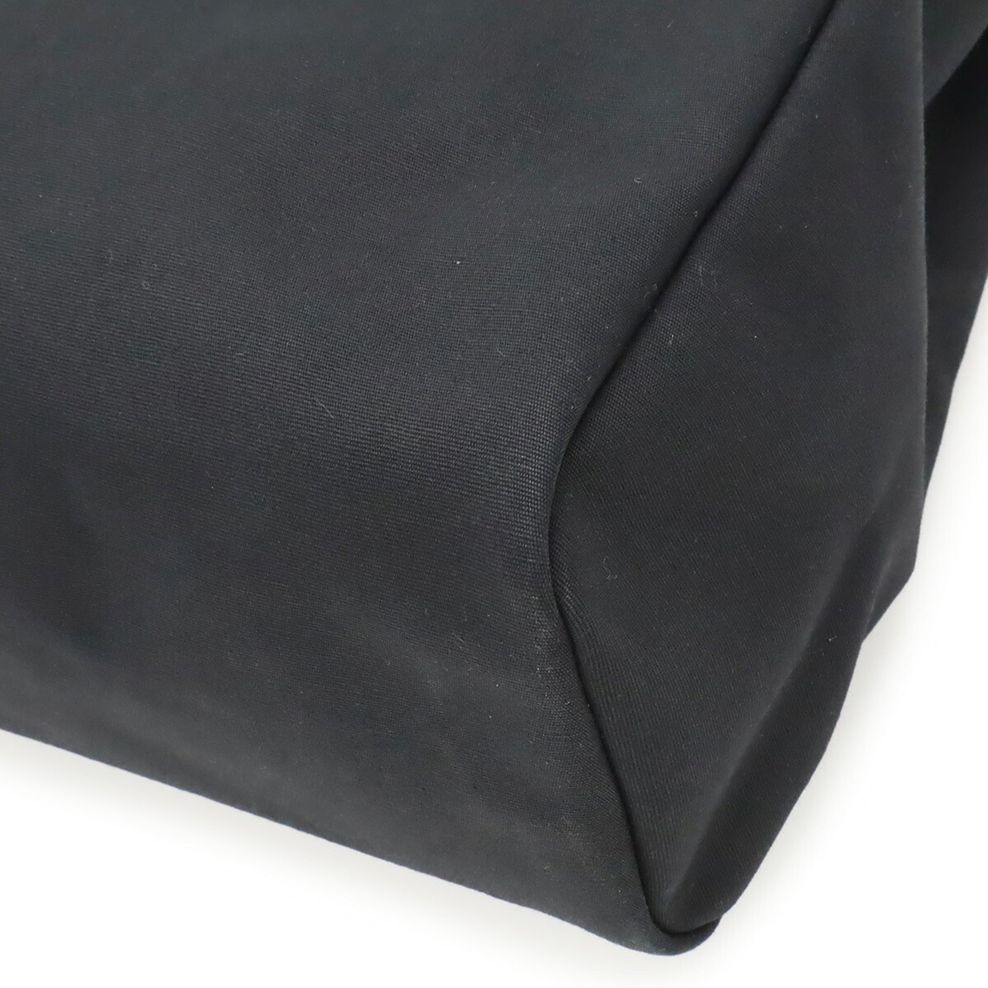 Hermes Black Toile Officier Handbag Shoulder Bag (Pre-Owned)