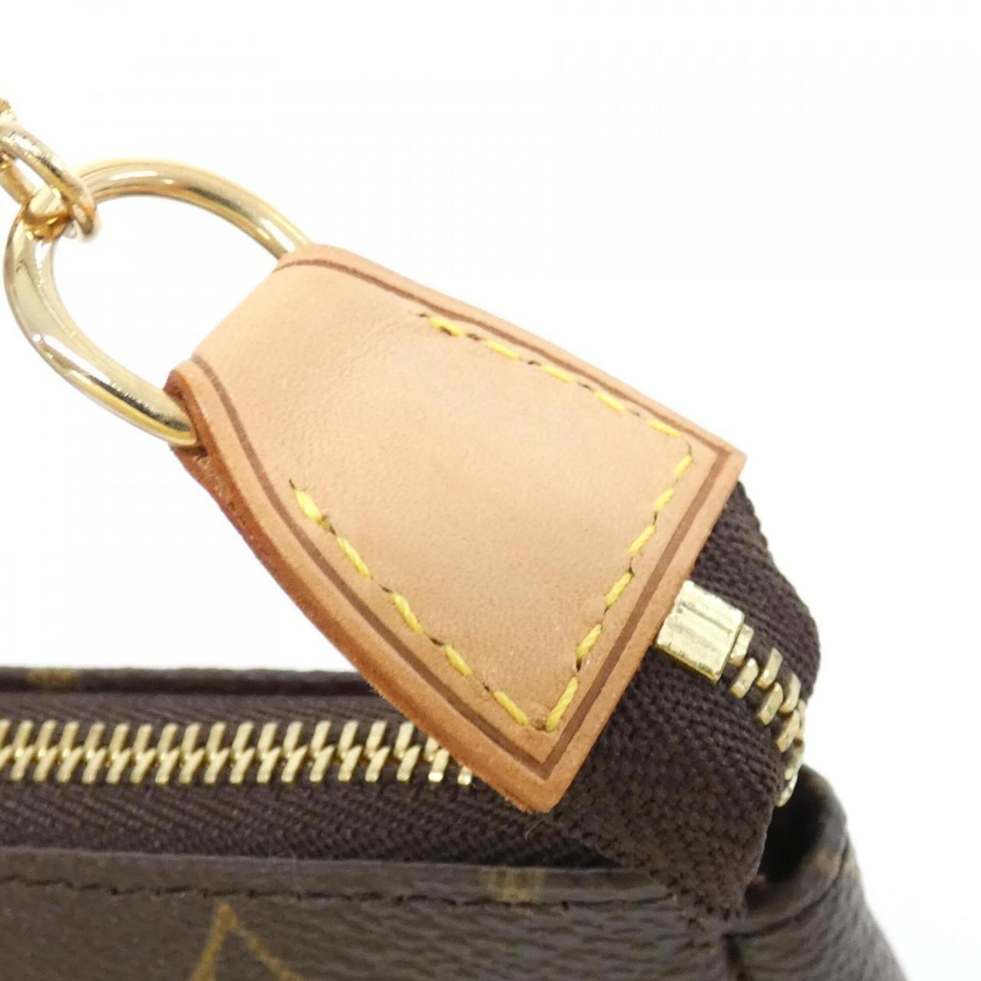 Louis Vuitton Marron Coated Canvas Pochette Pouch (Pre-Owned)