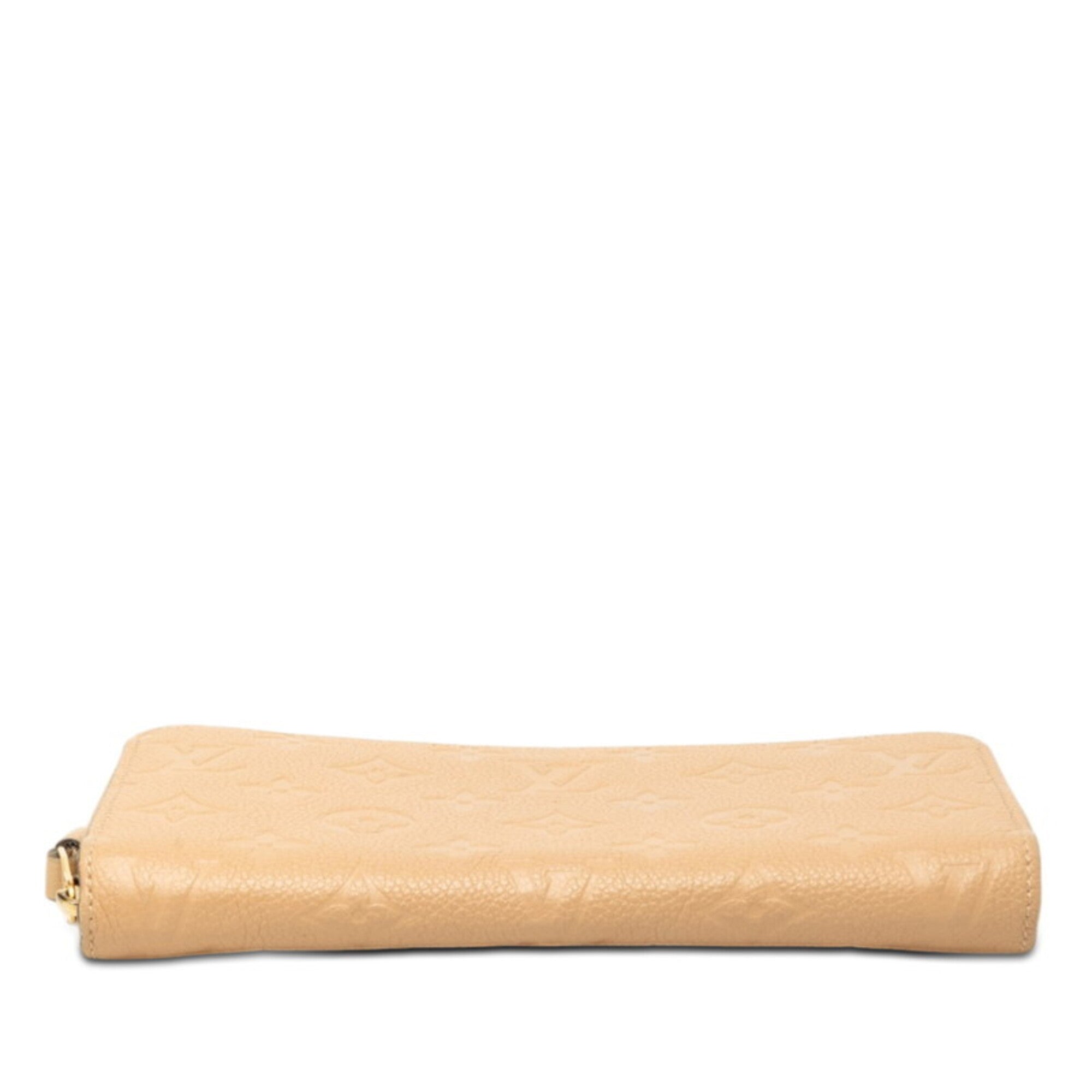 Louis Vuitton Monogram Empreinte Beige Leather Long Wallet (Bi-Fold) (Pre-Owned)
