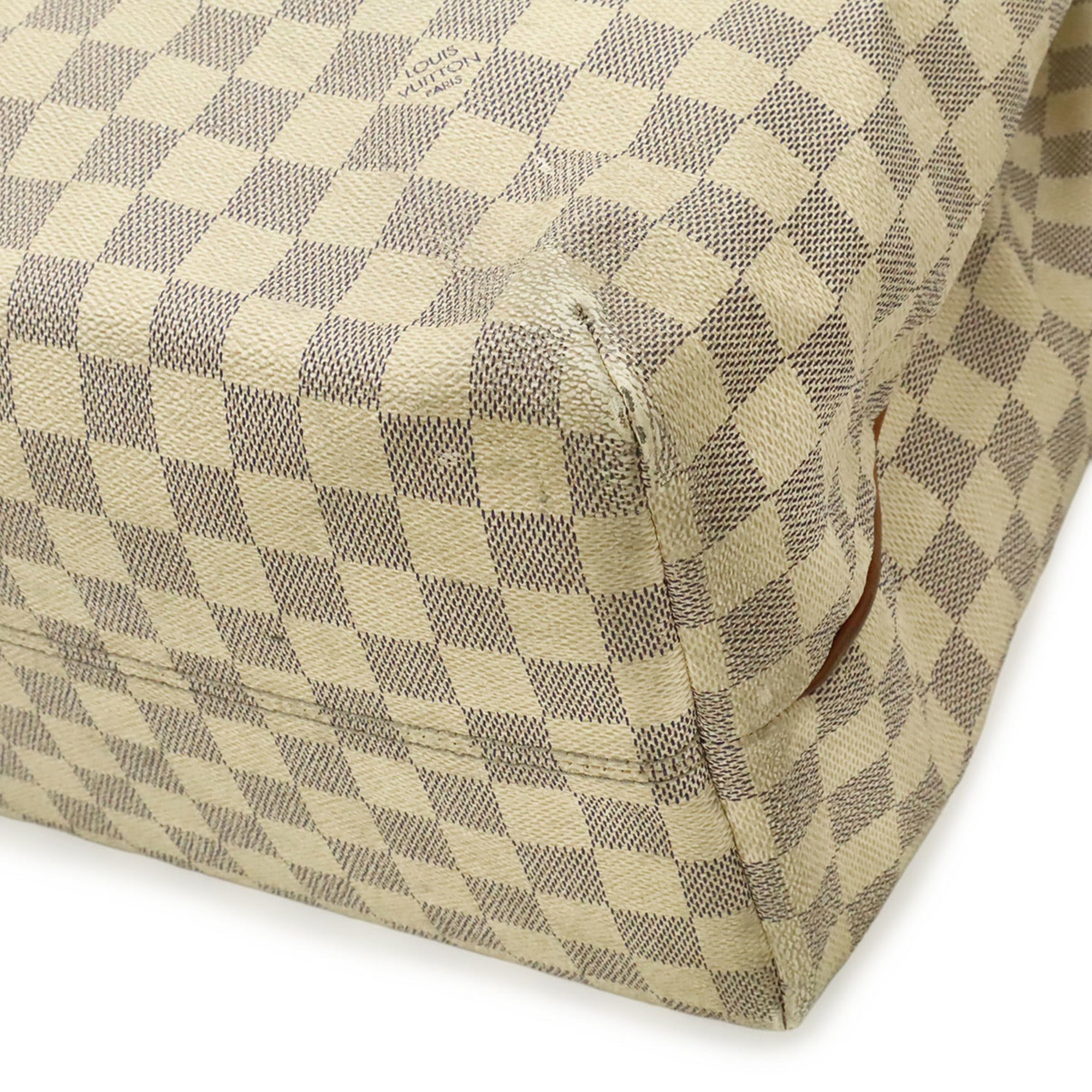 Louis Vuitton Damier Azur Ivory Damier Azur Shoulder Bag Tote Bag (Pre-Owned)