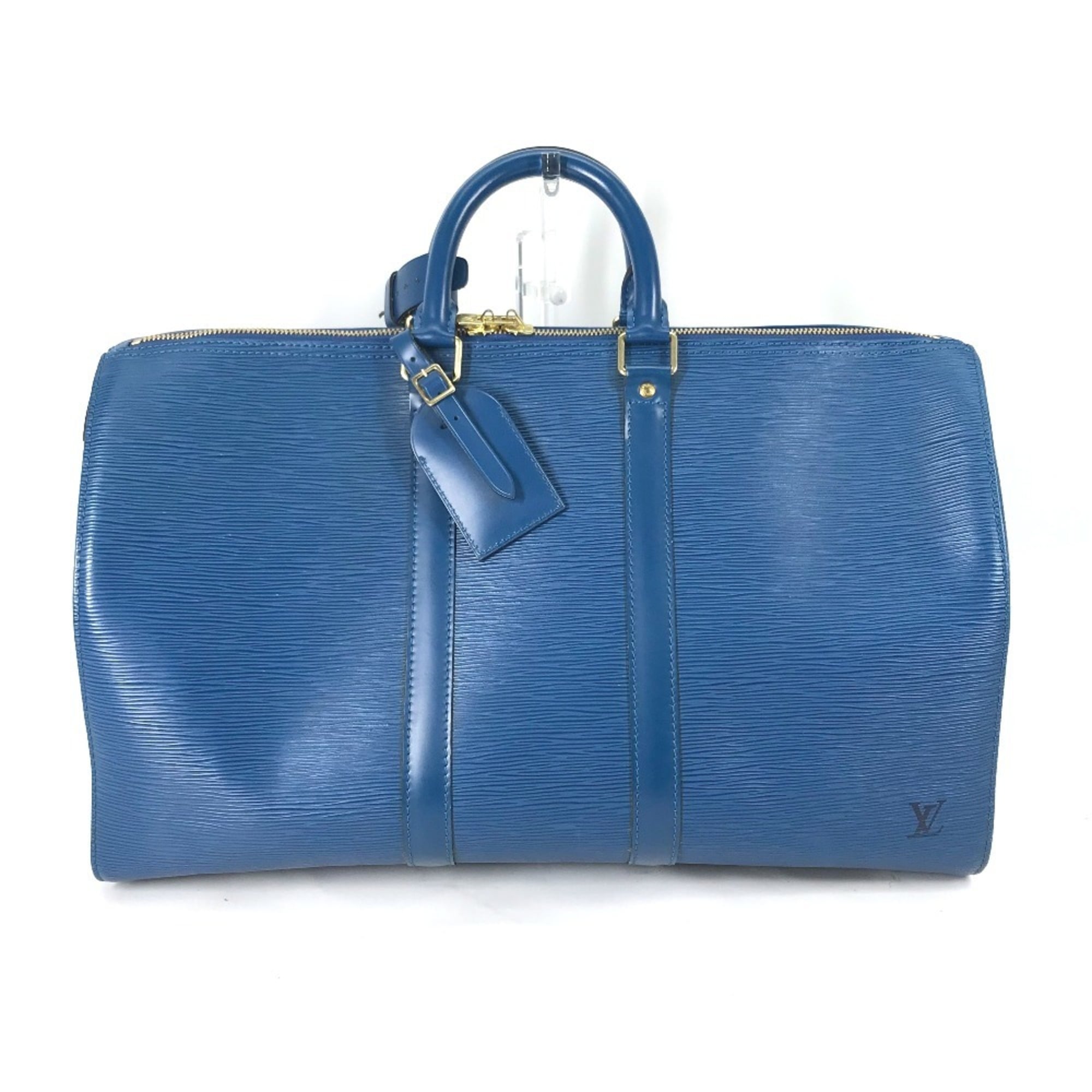 Louis Vuitton Epi Blue Galle Toledo Blue Epi Leather Boston Bag Handbag (Pre-Owned)