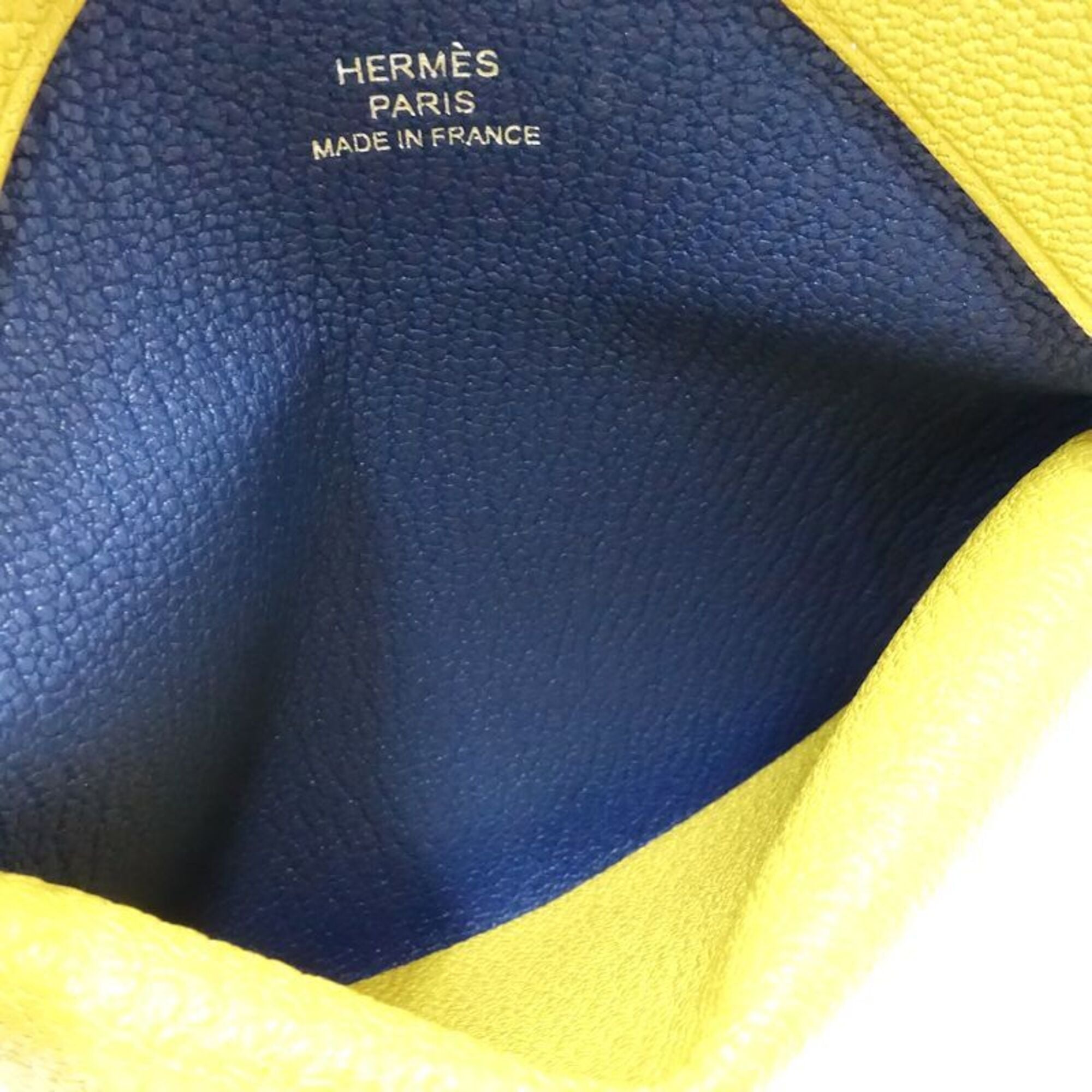 Hermes Jaune Yellow Epsom Leather Coin Purse/Coin Case (Pre-Owned)