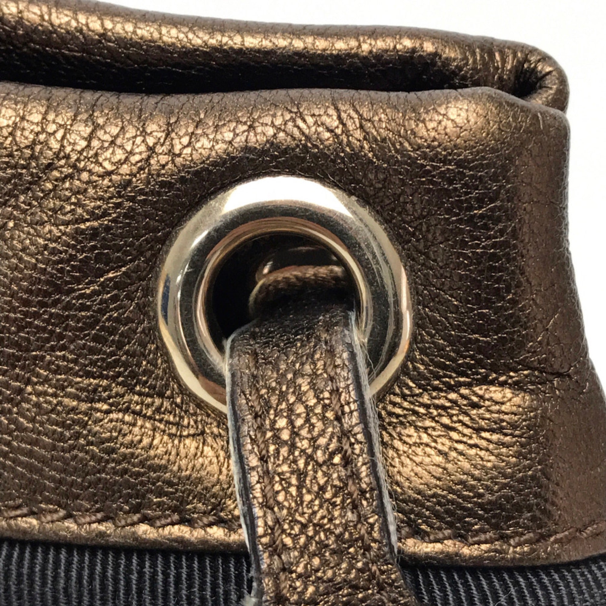 Salvatore Ferragamo Gold Leather Tote Bag (Pre-Owned)