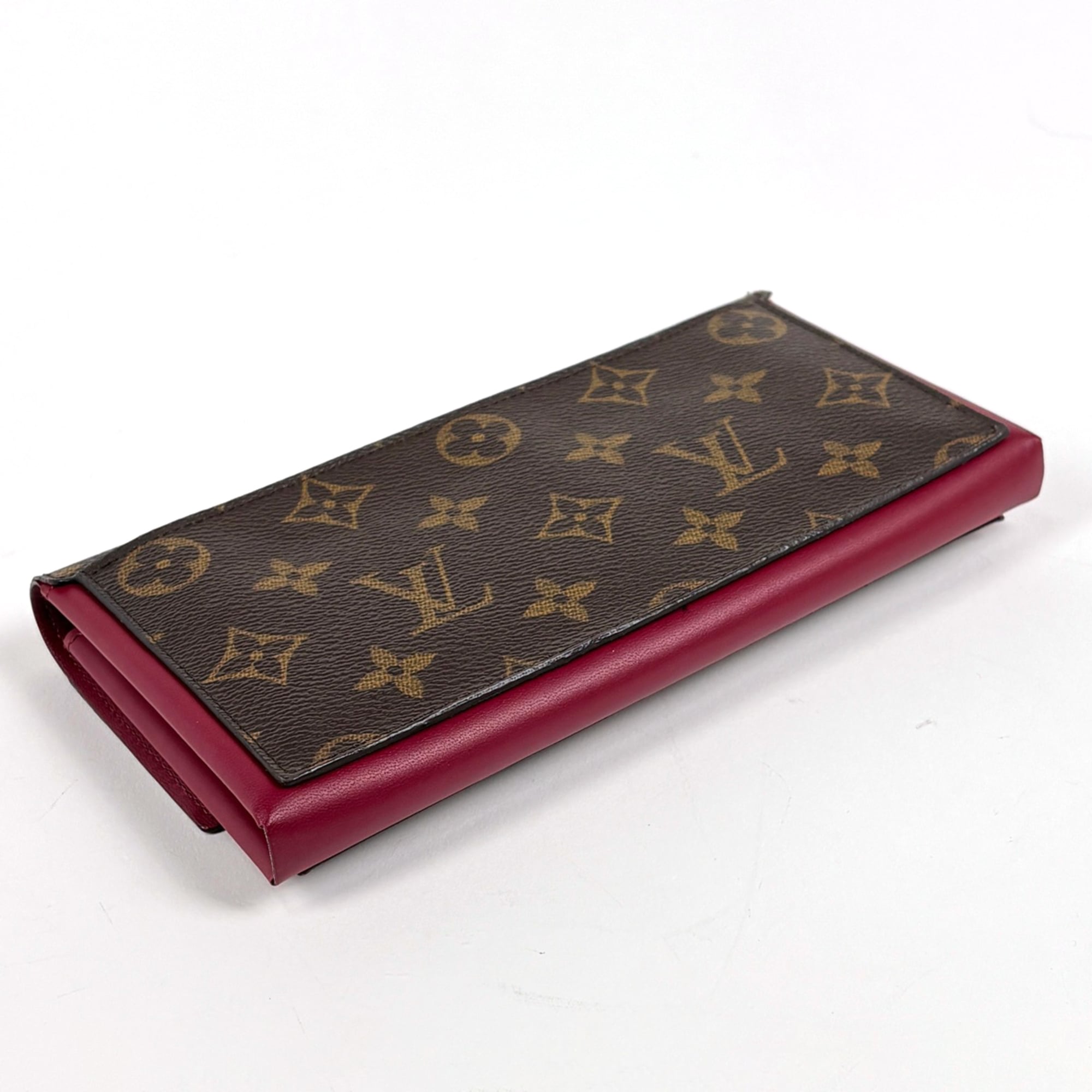 Louis Vuitton Brown Fuchsia Monogram Pvc Long Wallet (Bi-Fold) (Pre-Owned)