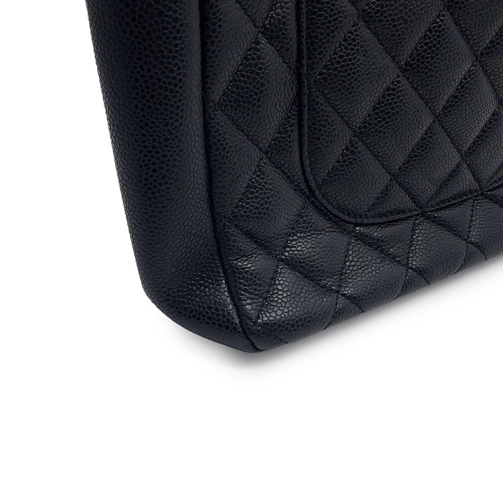 Chanel Matelasse Black Grained Calfskin Handbag Tote Bag (Pre-Owned)