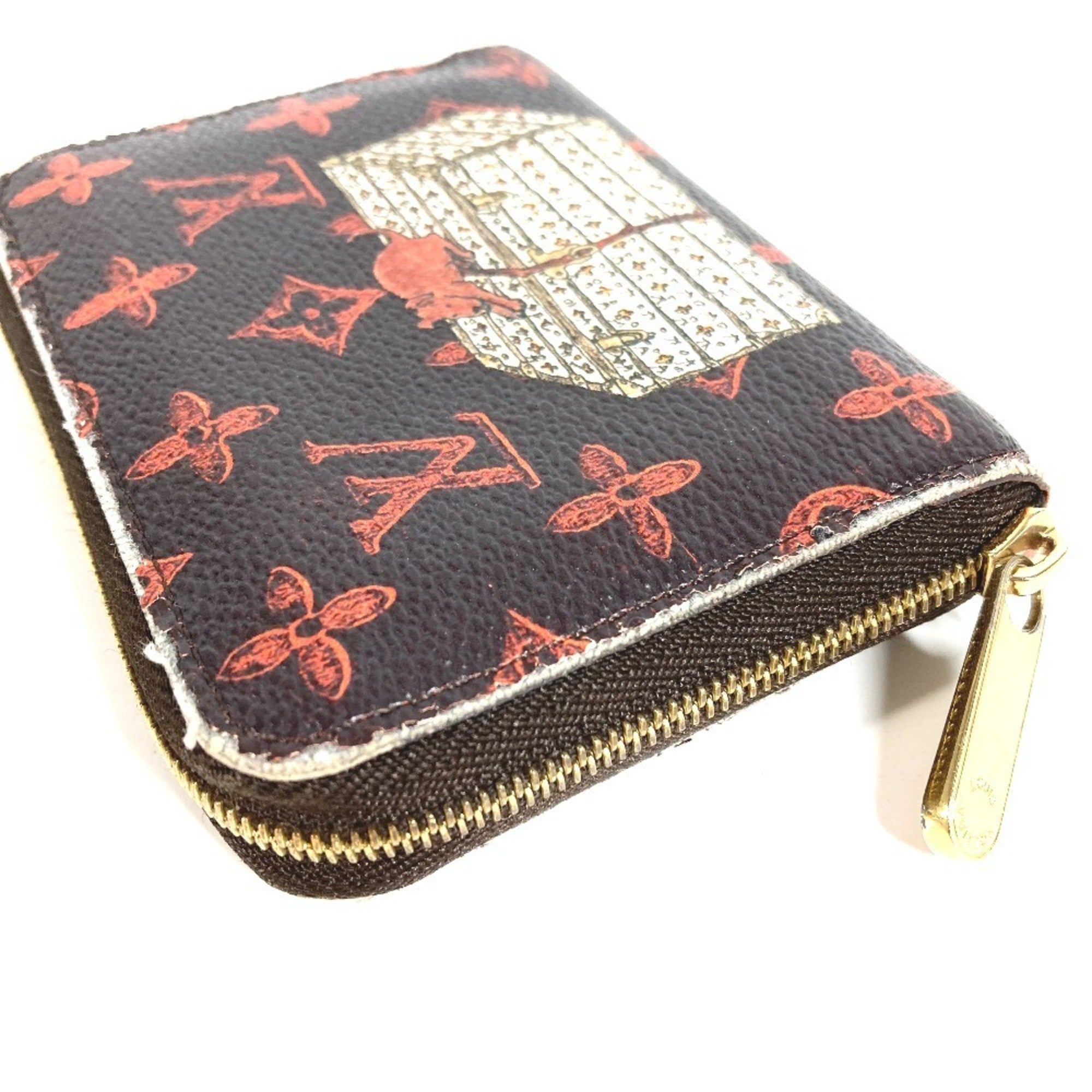 Louis Vuitton Brown Orange Monogram Coin Purse/Coin Case (Pre-Owned)
