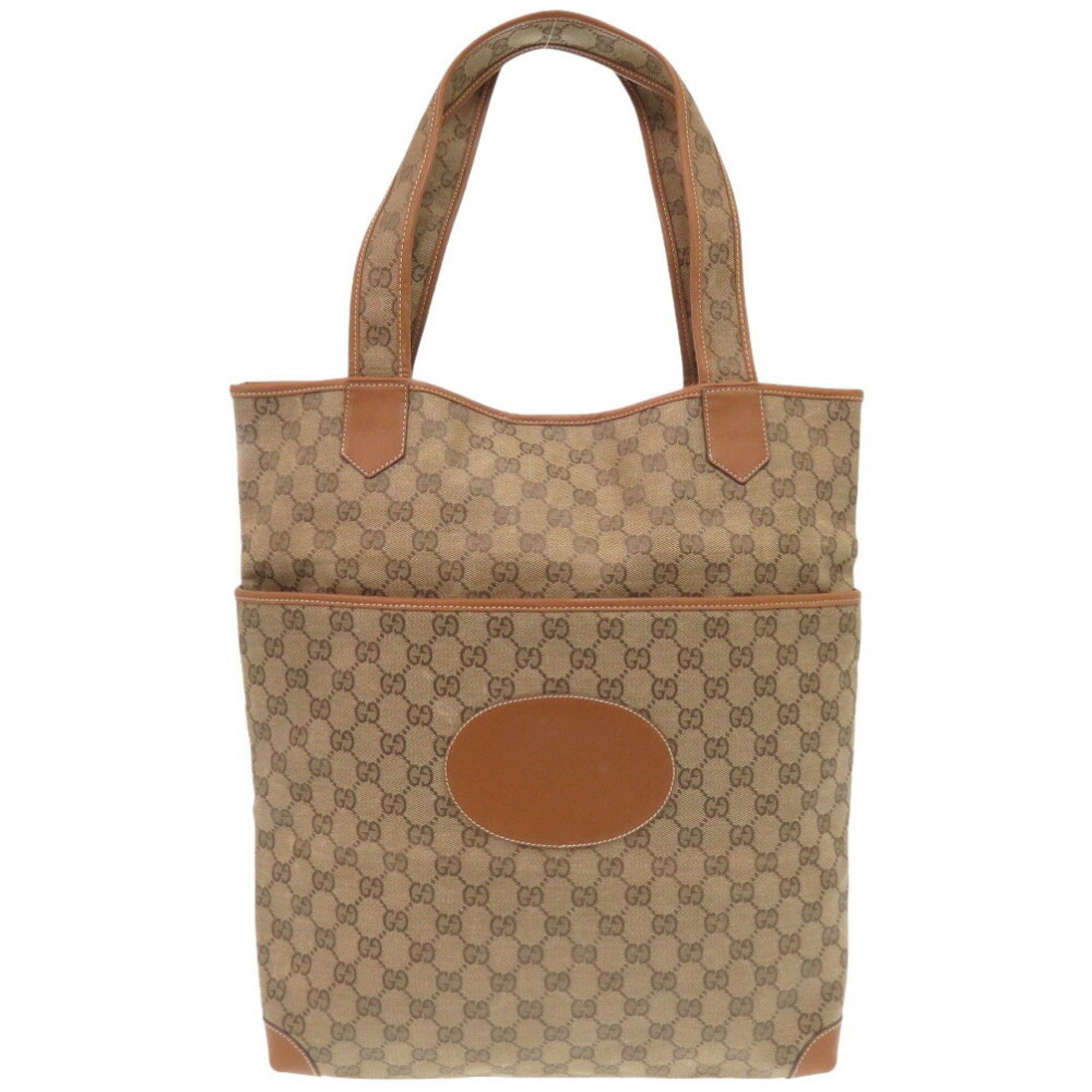Gucci Beige Gg Canvas Tote Bag (Pre-Owned)