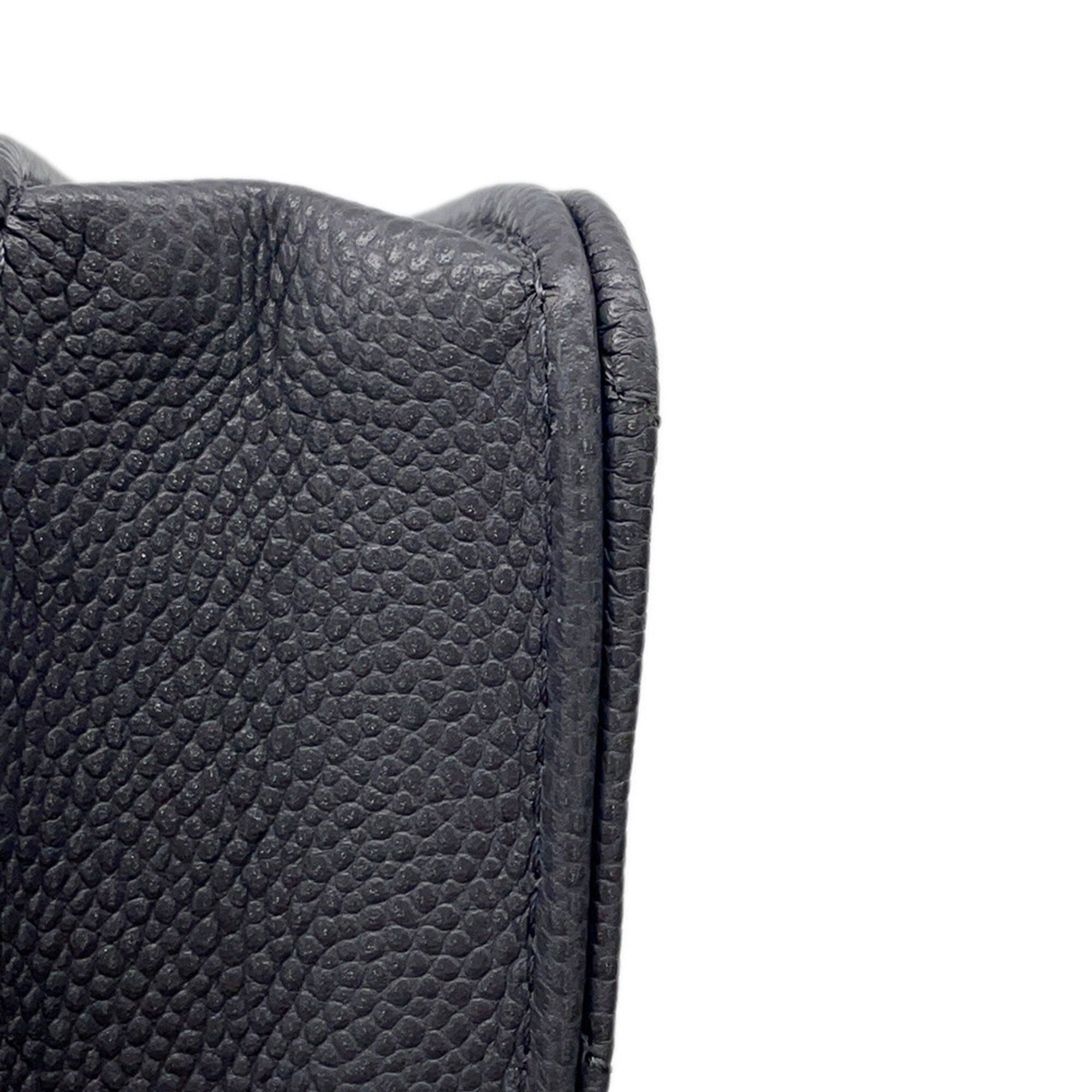 Chanel Gray Grained Calfskin Chain/Shoulder Wallet (Pre-Owned)