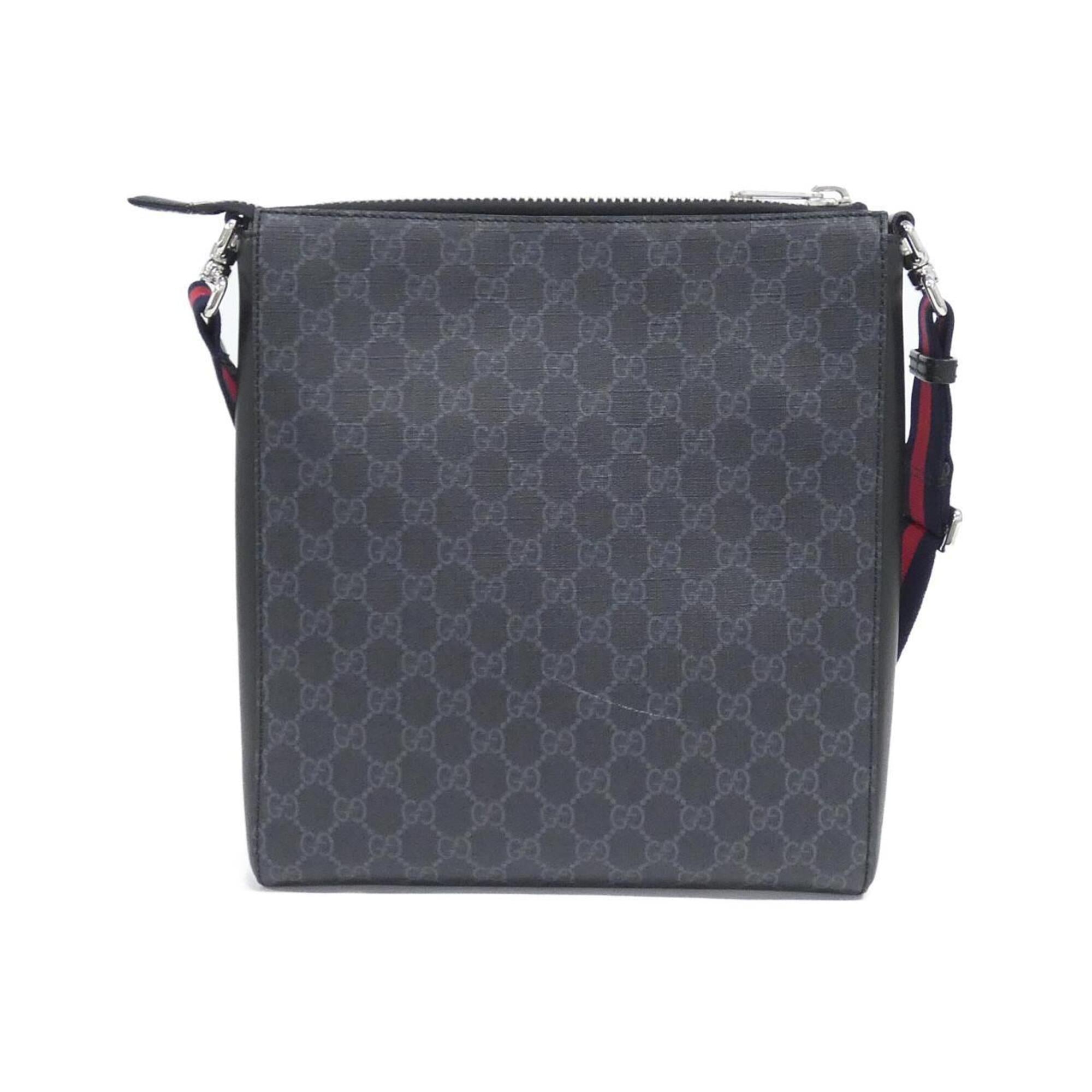 Gucci Black Gray Gg Supreme Shoulder Bag (Pre-Owned)