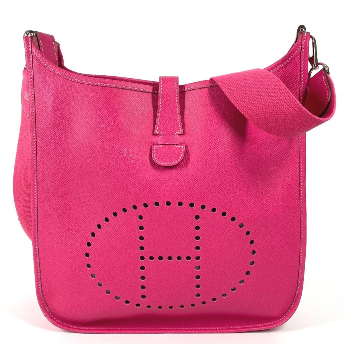 Hermes Pink Rose Tyrien Epsom Leather Pochette Shoulder Bag (Pre-Owned)
