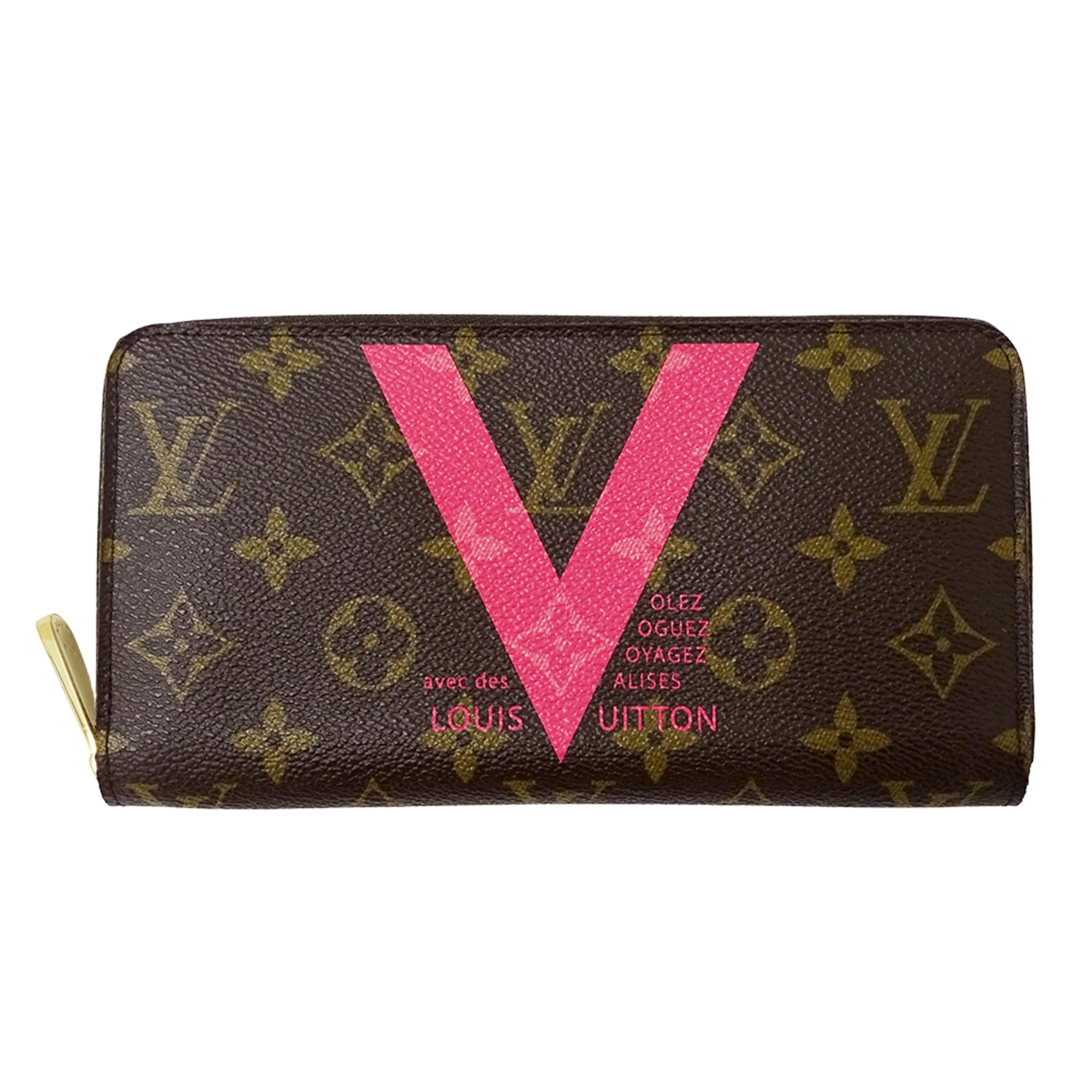 Louis Vuitton Brown Grenade Monogram Pink Monogram Long Wallet (Bi-Fold) (Pre-Owned)