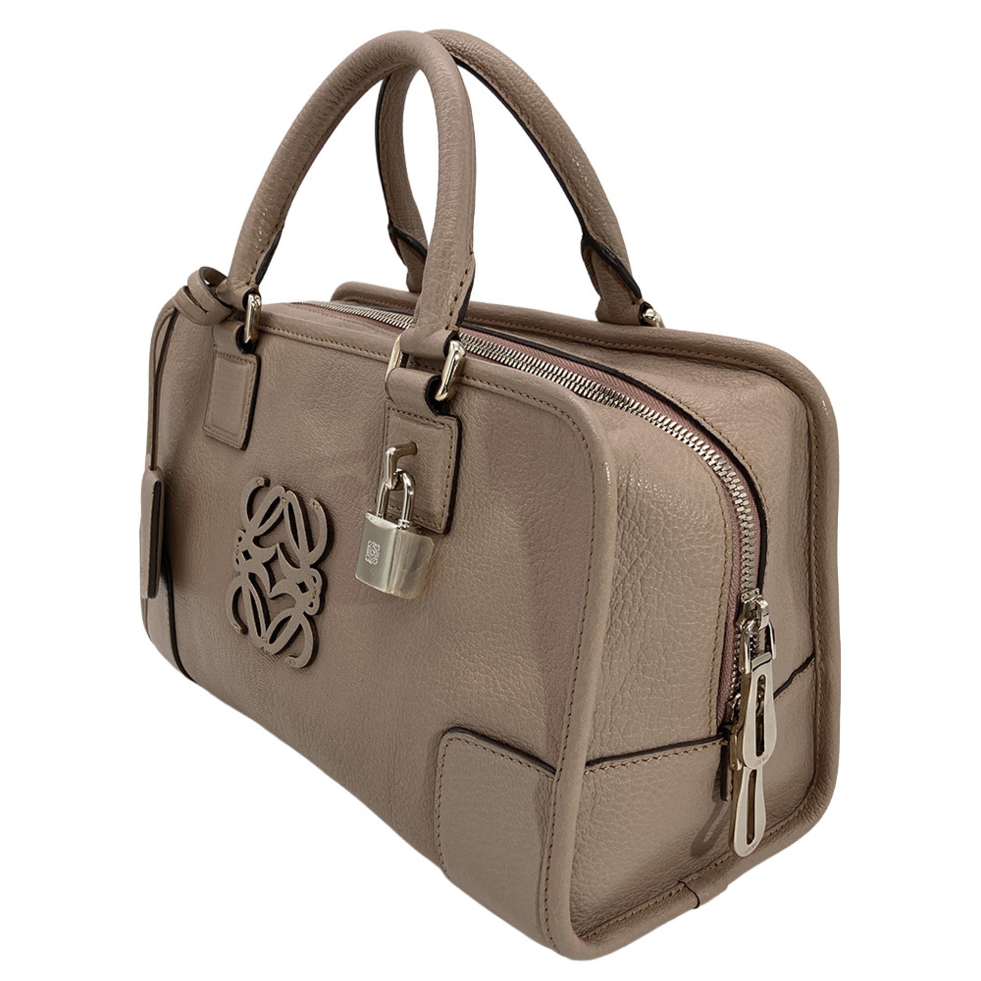 Loewe Grayish Leather Handbag (Pre-Owned)
