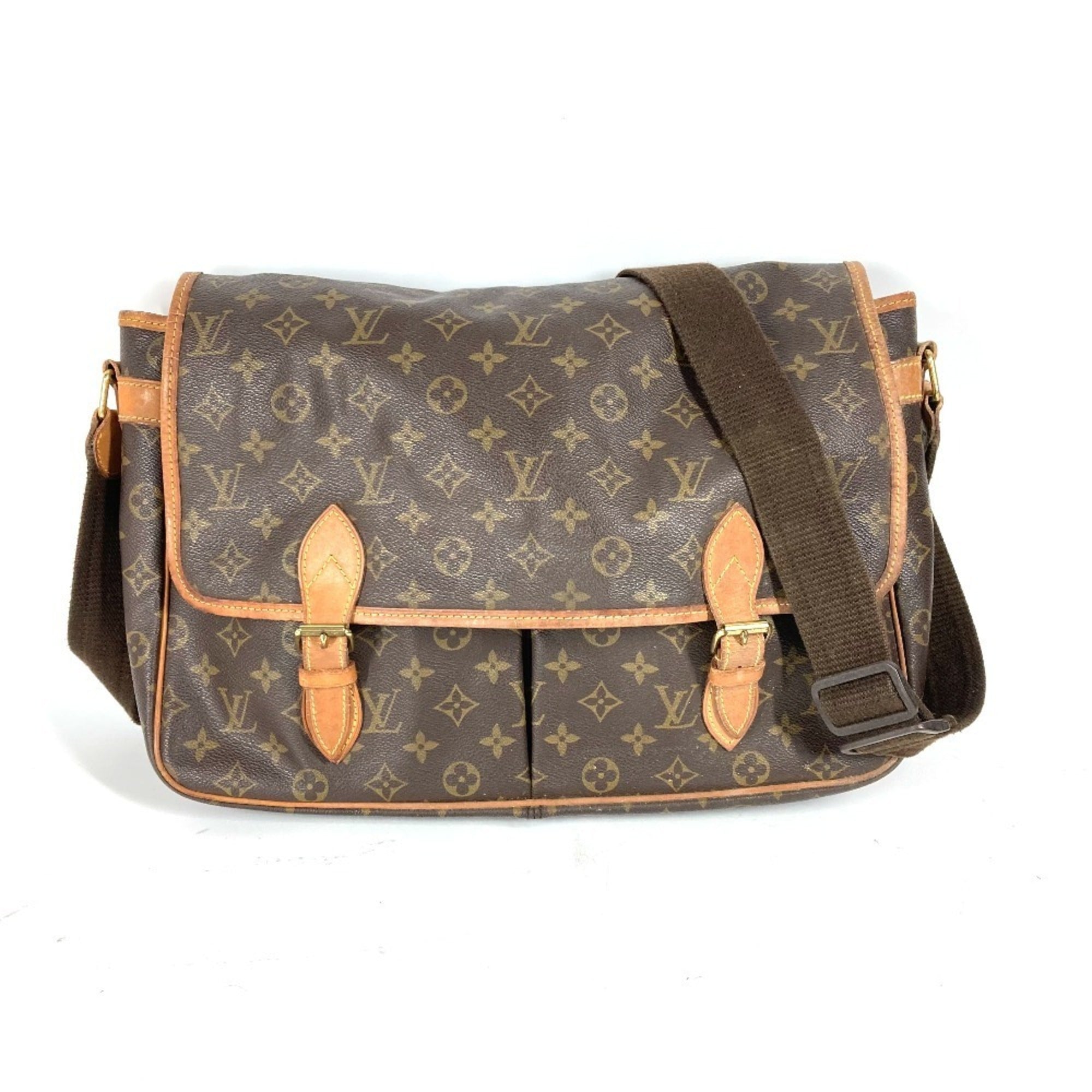 Louis Vuitton Brown Monogram Messenger Bag Shoulder Bag (Pre-Owned)