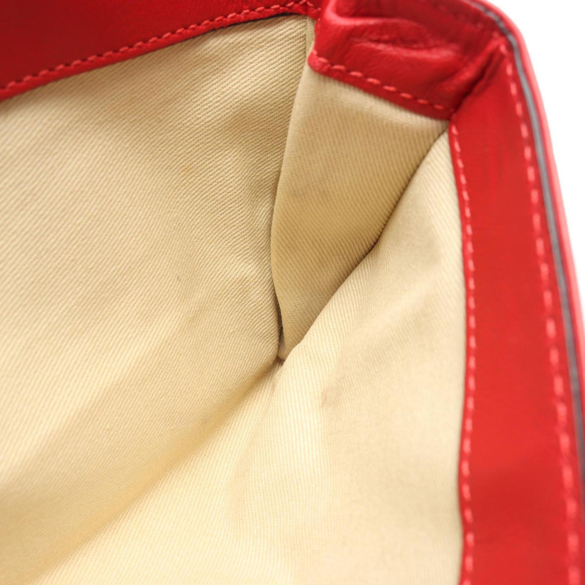 Valentino Red Color Leather Handbag Shoulder Bag (Pre-Owned)