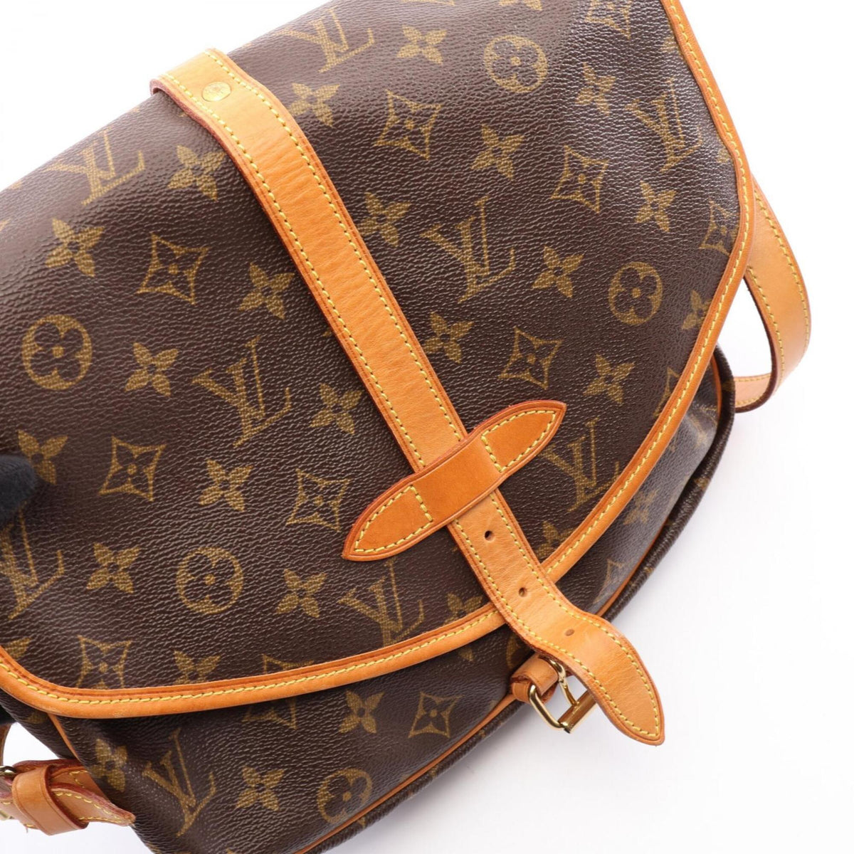 Louis Vuitton Brown Coated Canvas Pvc Monogram Leather Handbag Shoulder Bag (Pre-Owned)