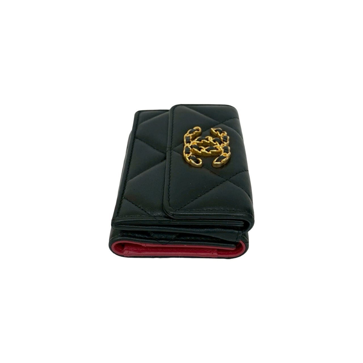 Chanel Black Leather Wallet (Tri-Fold) (Pre-Owned)