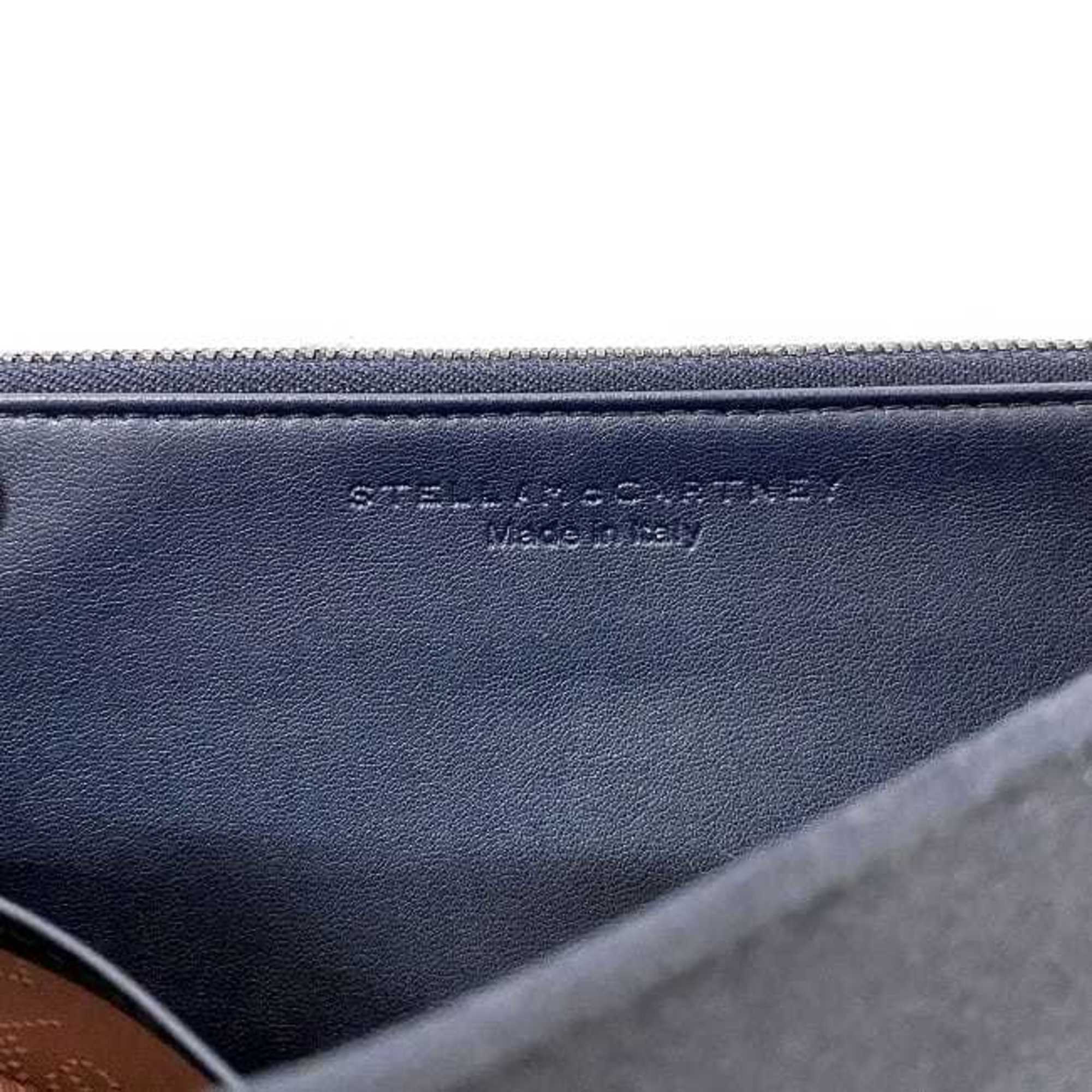 Stella Mccartney Navy Silver Polyester Metal Long Wallet (Bi-Fold) (Pre-Owned)