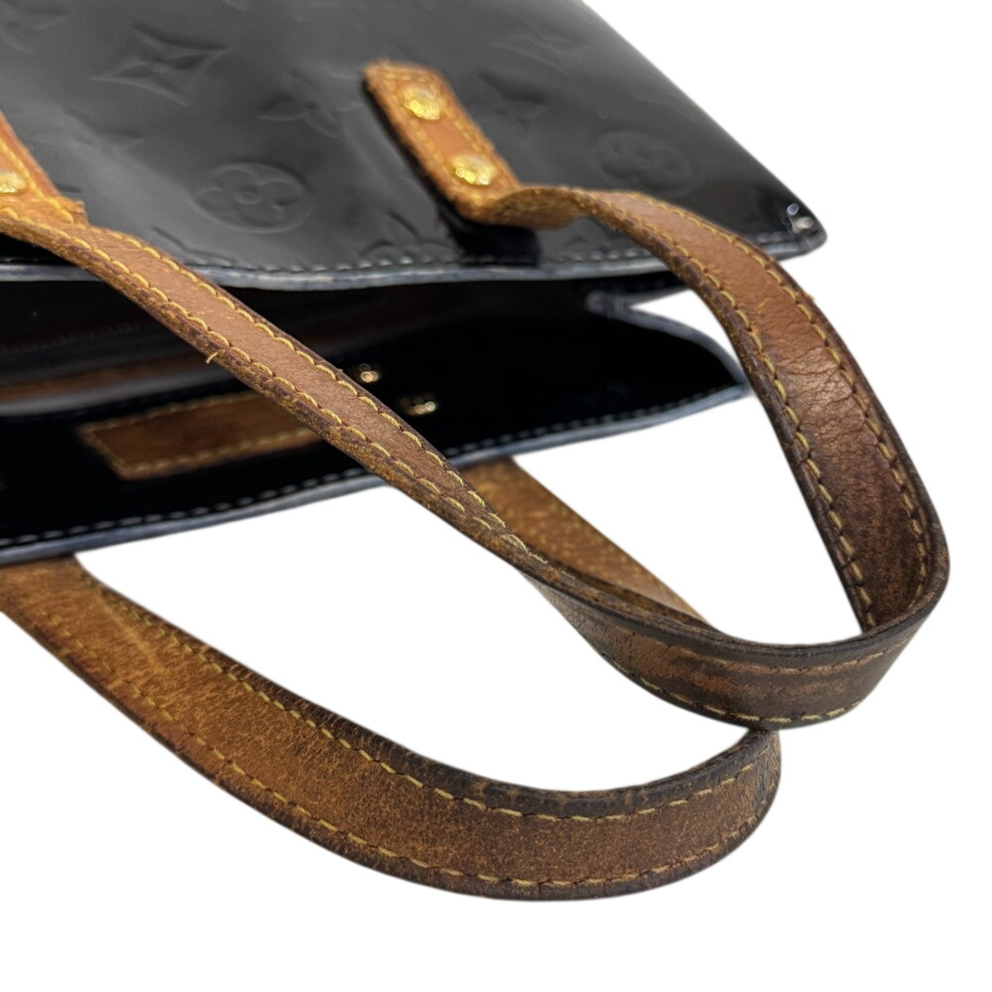 Louis Vuitton Amarante Black Galle Monogram Vernis Handbag (Pre-Owned)