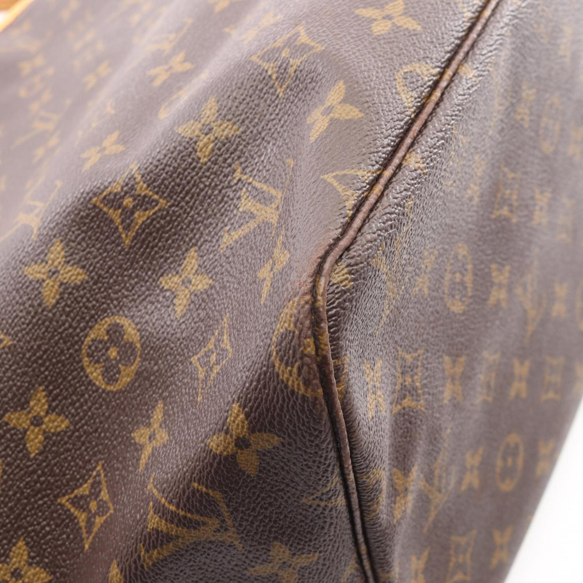 Louis Vuitton Brown Coated Canvas Leather Handbag Tote Bag (Pre-Owned)