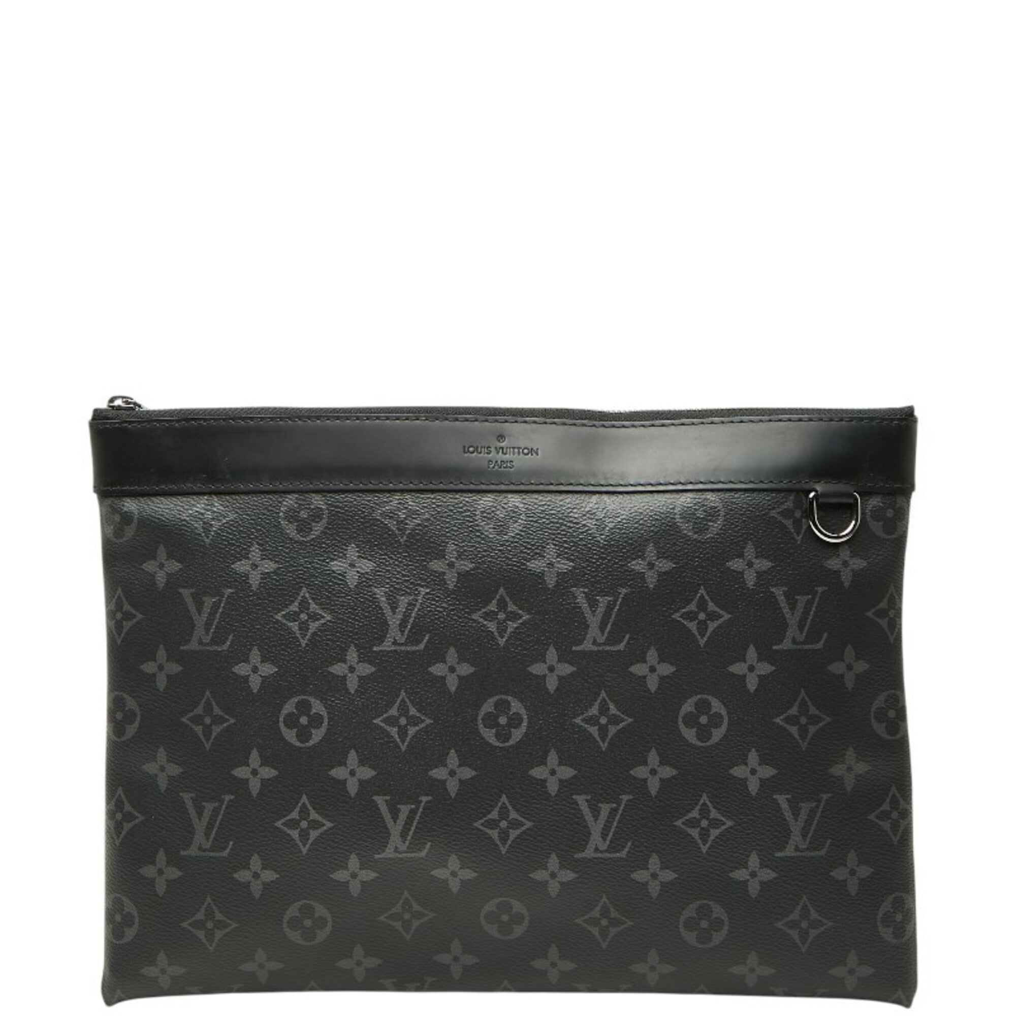 Louis Vuitton Black Pvc Leather Clutch Bag Pochette (Pre-Owned)
