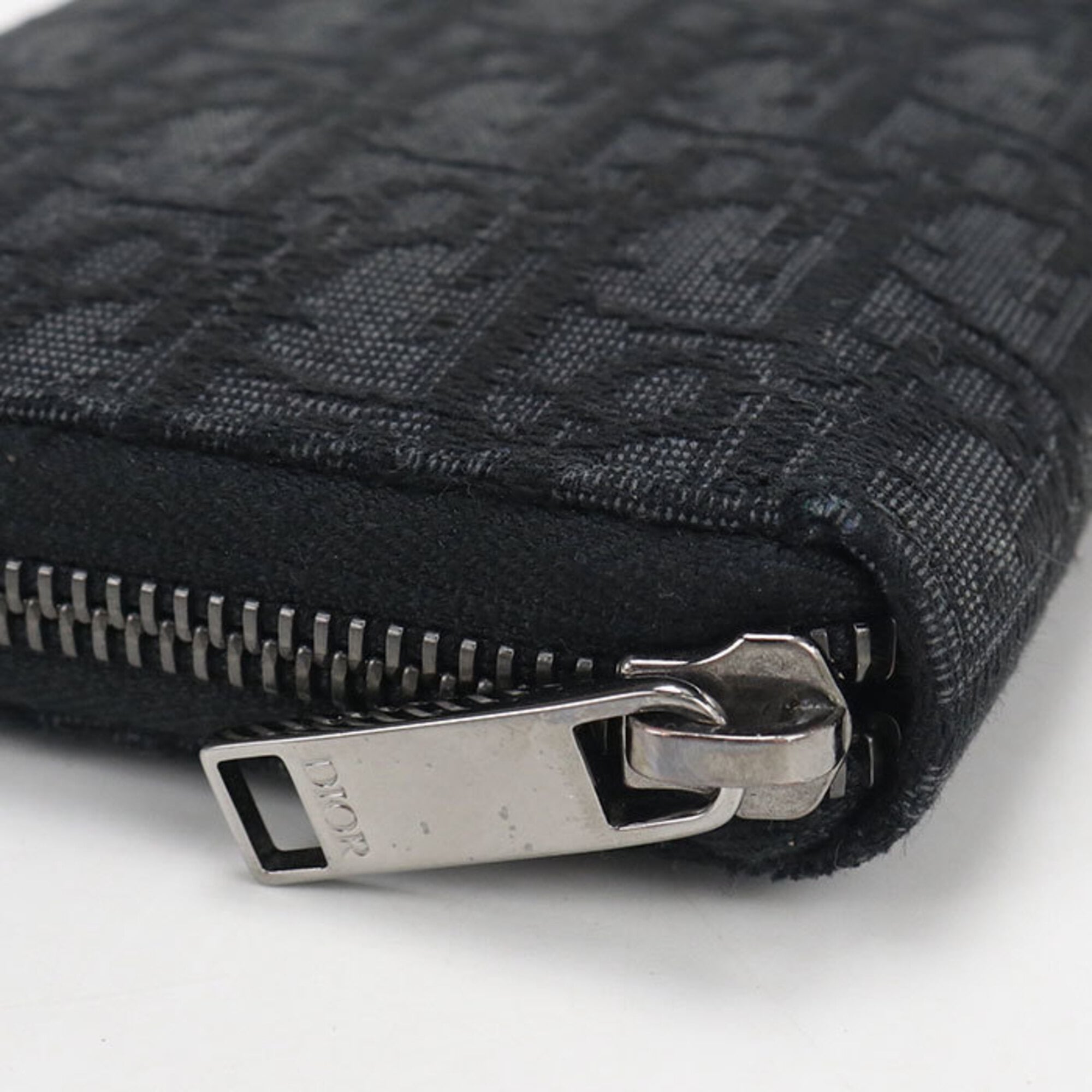 Christian Dior Black Jacquard Long Wallet (Bi-Fold) (Pre-Owned)