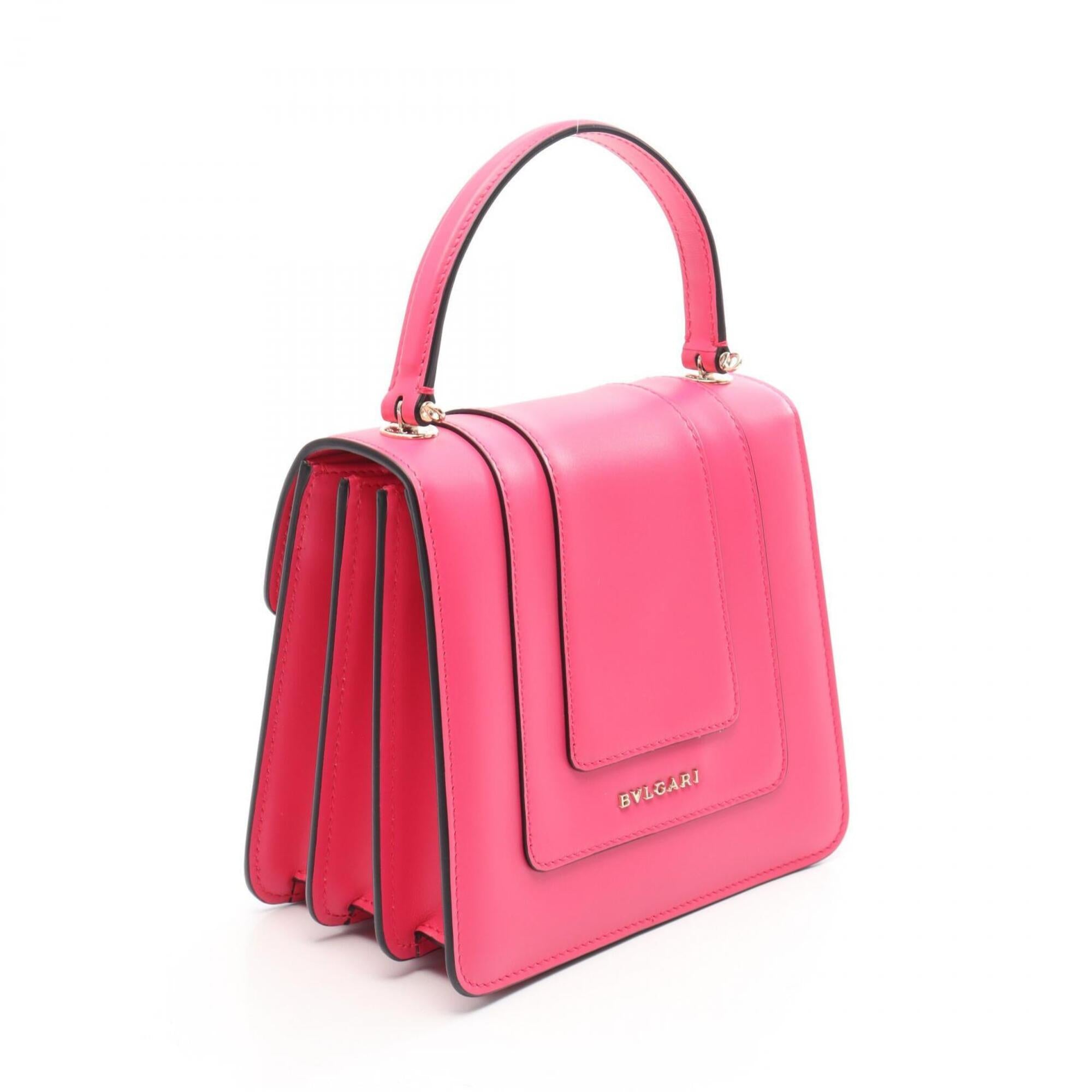 Bvlgari Pink Leather Handbag (Pre-Owned)