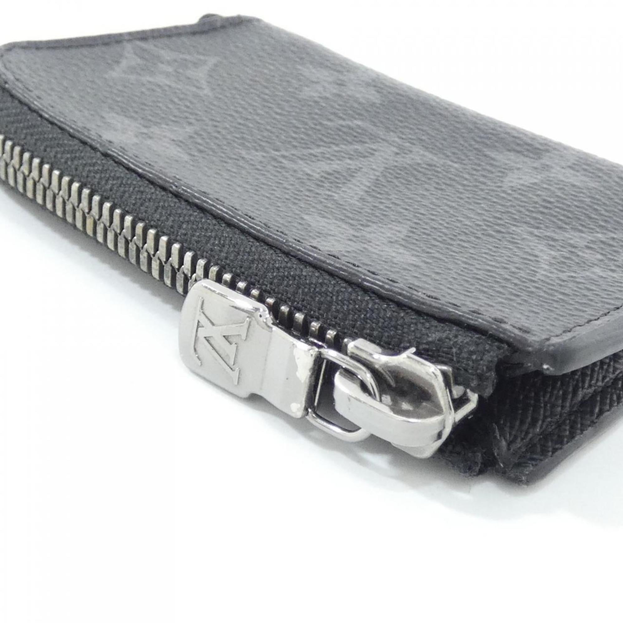 Louis Vuitton Black Coated Canvas Coin Purse/Coin Case (Pre-Owned)