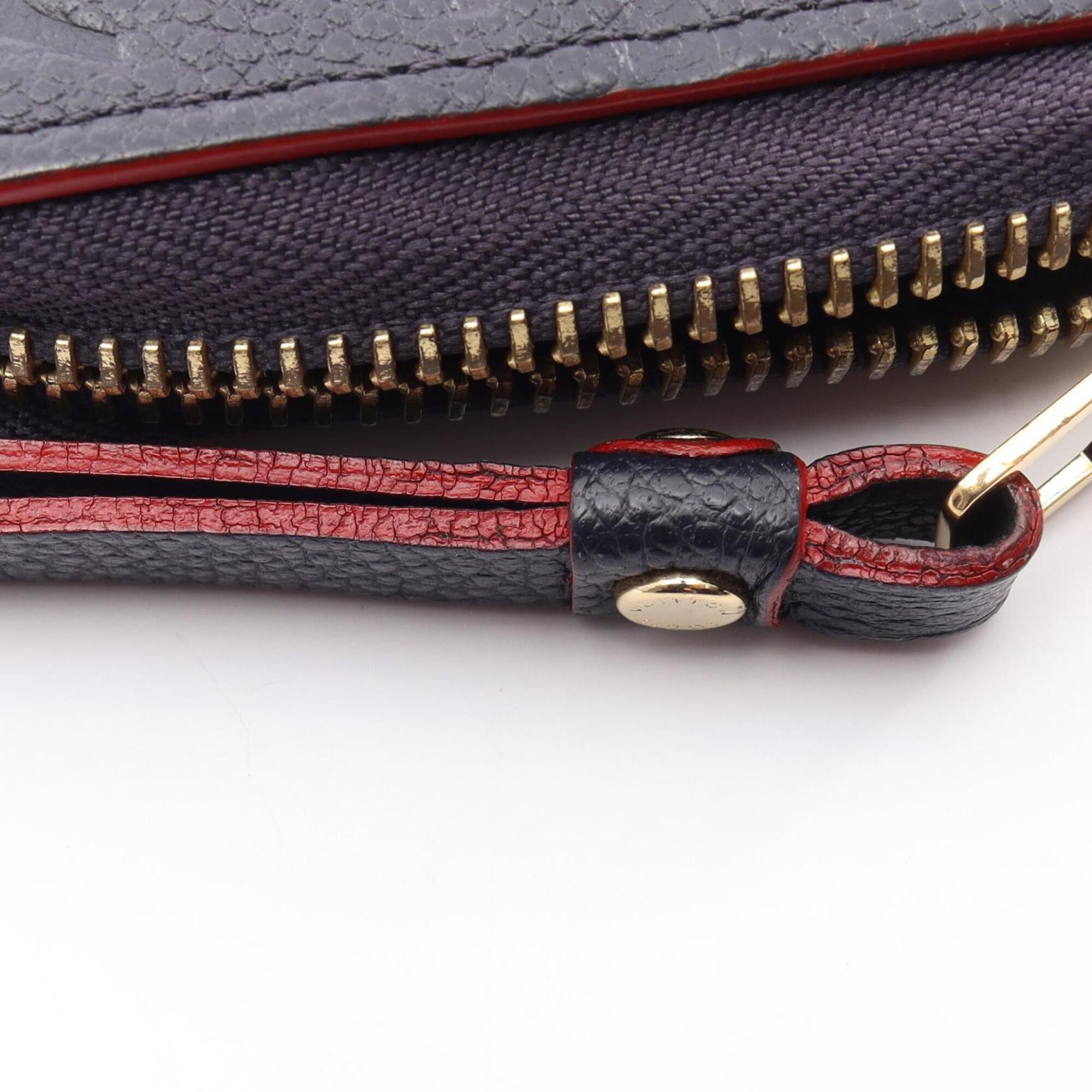 Louis Vuitton Marine Rouge Navy Red Color Monogram Empreinte Leather Long Wallet (Bi-Fold) (Pre-Owned)